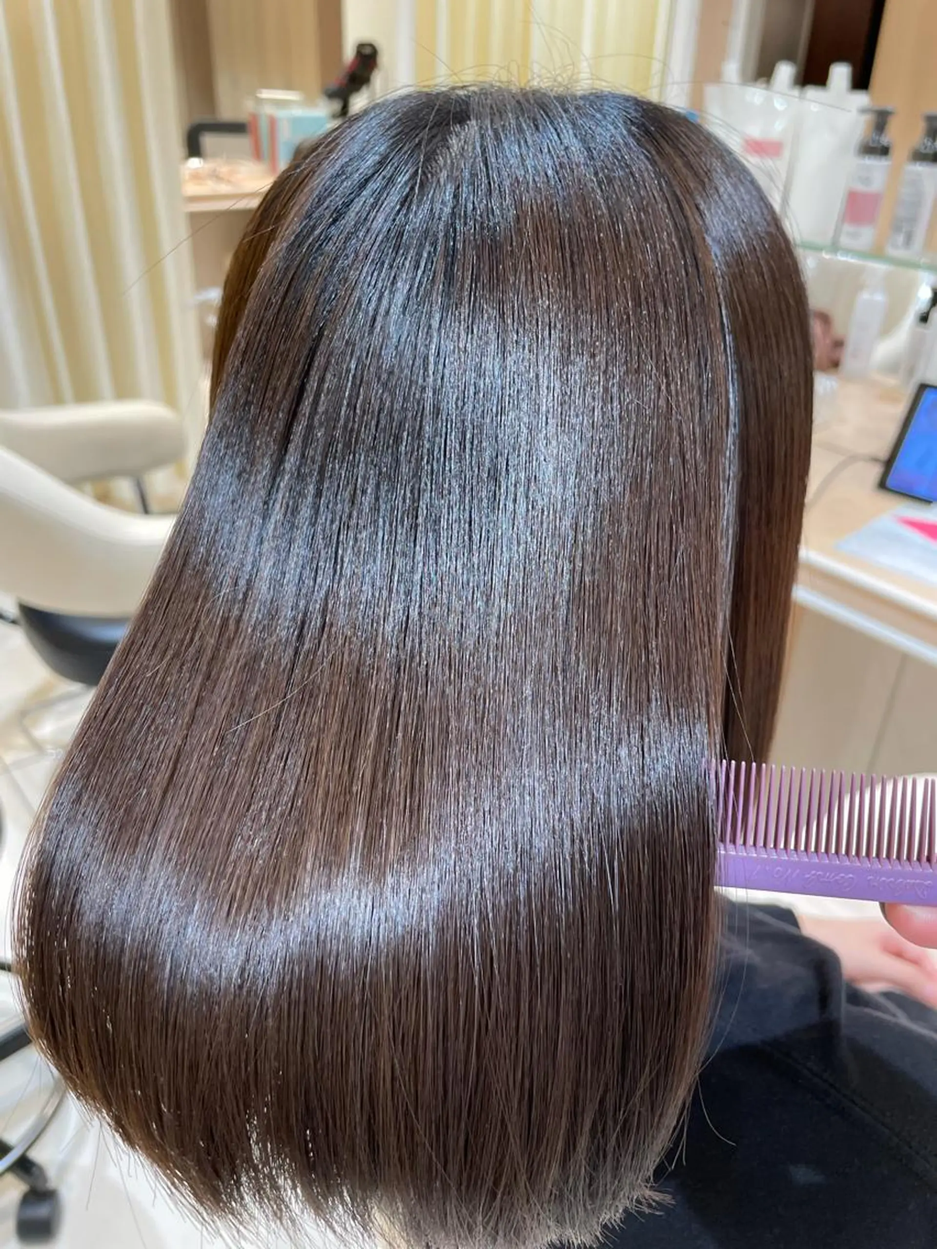 ミディアム 縮毛矯正、髪質改善／ 松田 龍之介のヘアスタイル