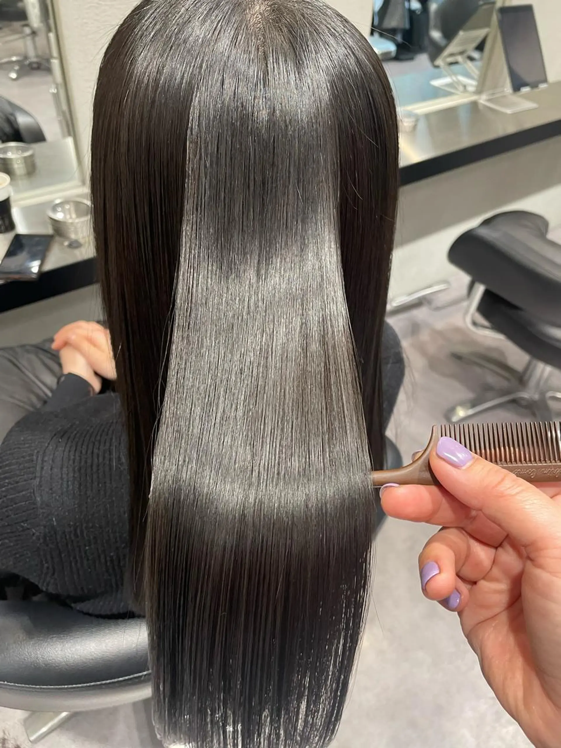 セミロング カラー トリートメント カット ヘアカラー トリートメント 🌈ウルトワ水素 髪質改善naru🌈のヘアスタイル