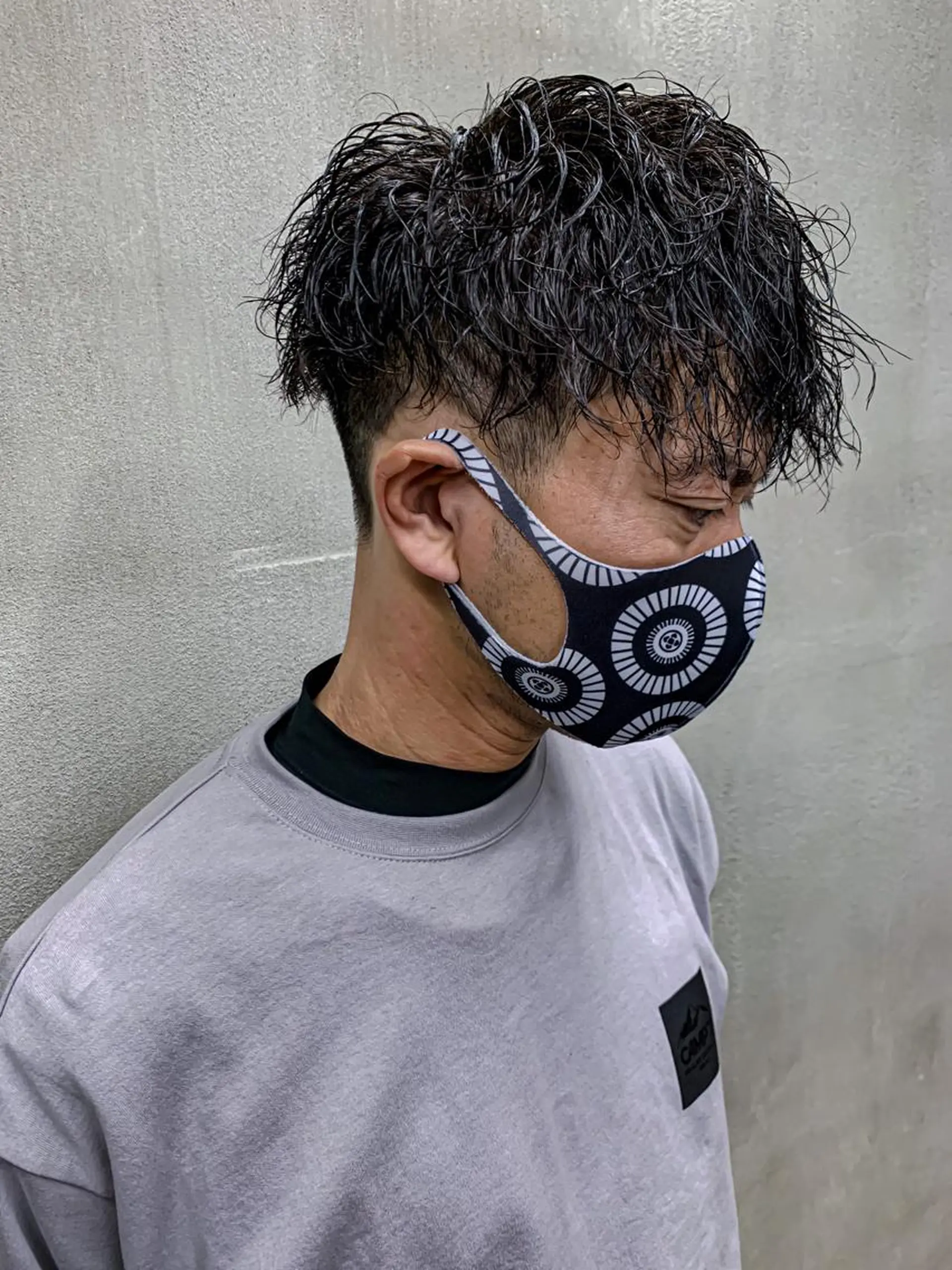 ショート メンズ カット パーマ 尾﨑 純也のヘアスタイル