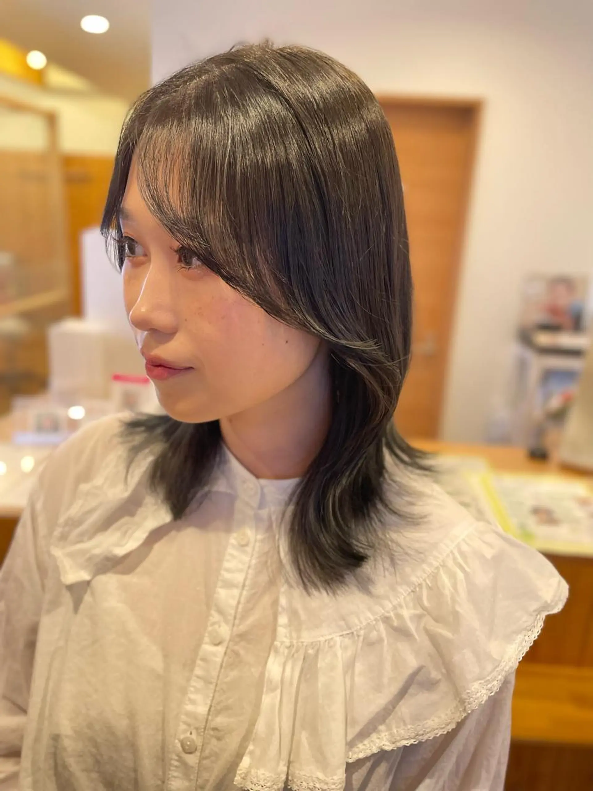 ミディアム カラー ワンホンヘア カット ヘアカラー トリートメント エクステ/髪質改善/ rita/フルヤマのヘアスタイル