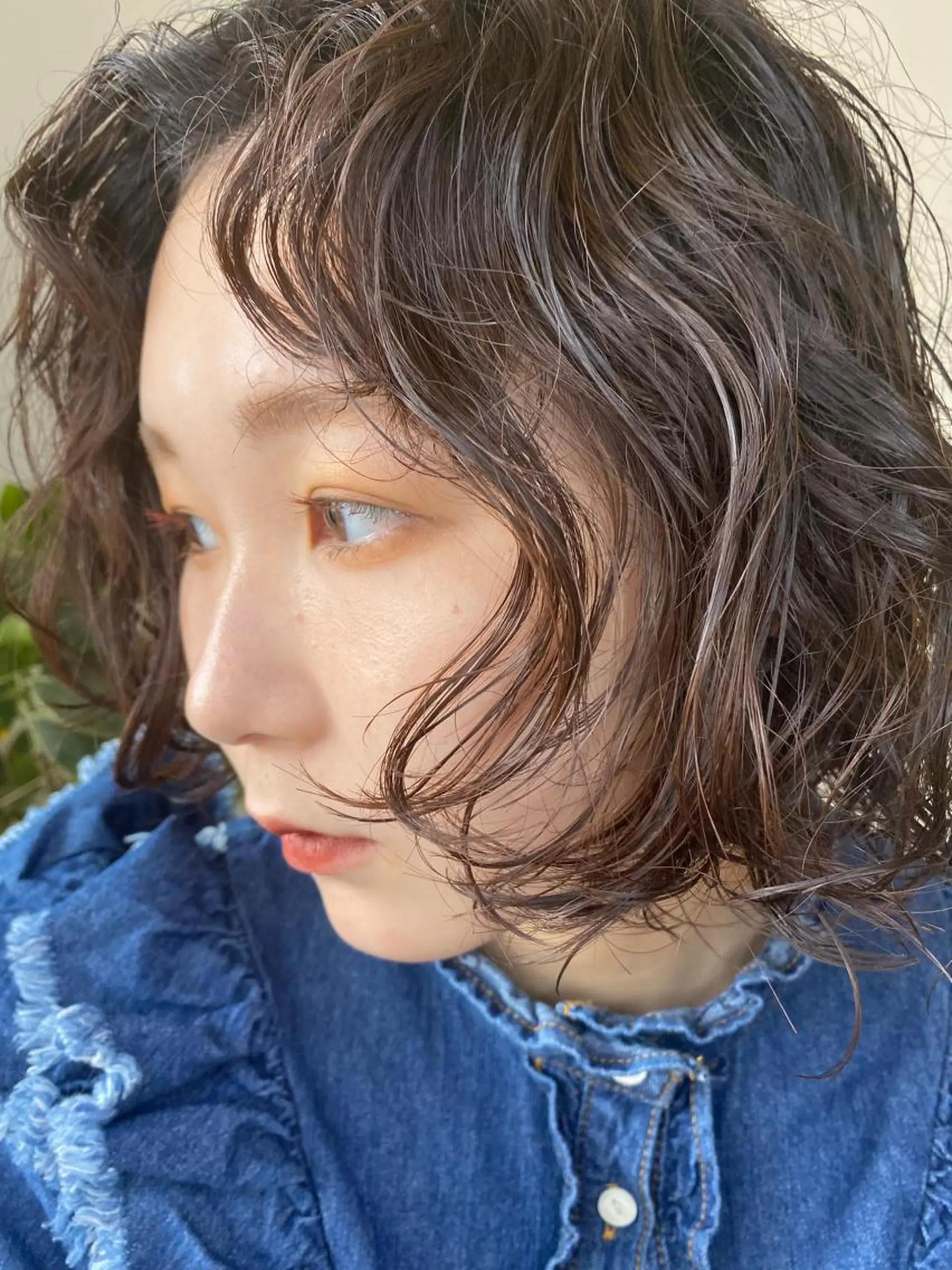 ミディアム パーマ ブリーチカラー/ベー ジュ/Hono🦖のヘアスタイル