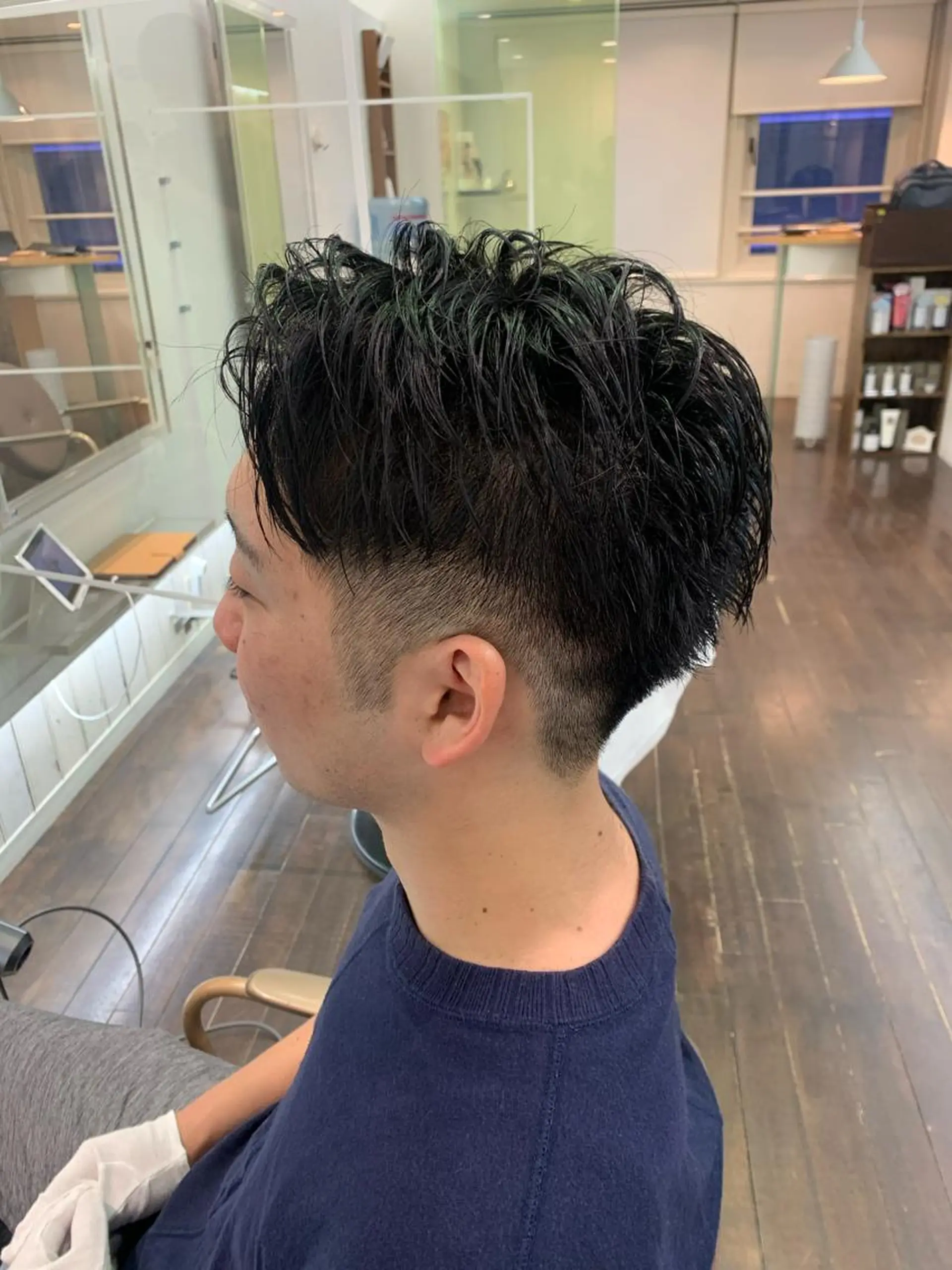 ショート メンズ ビジネス センターパート 三矢 ちなつのヘアスタイル