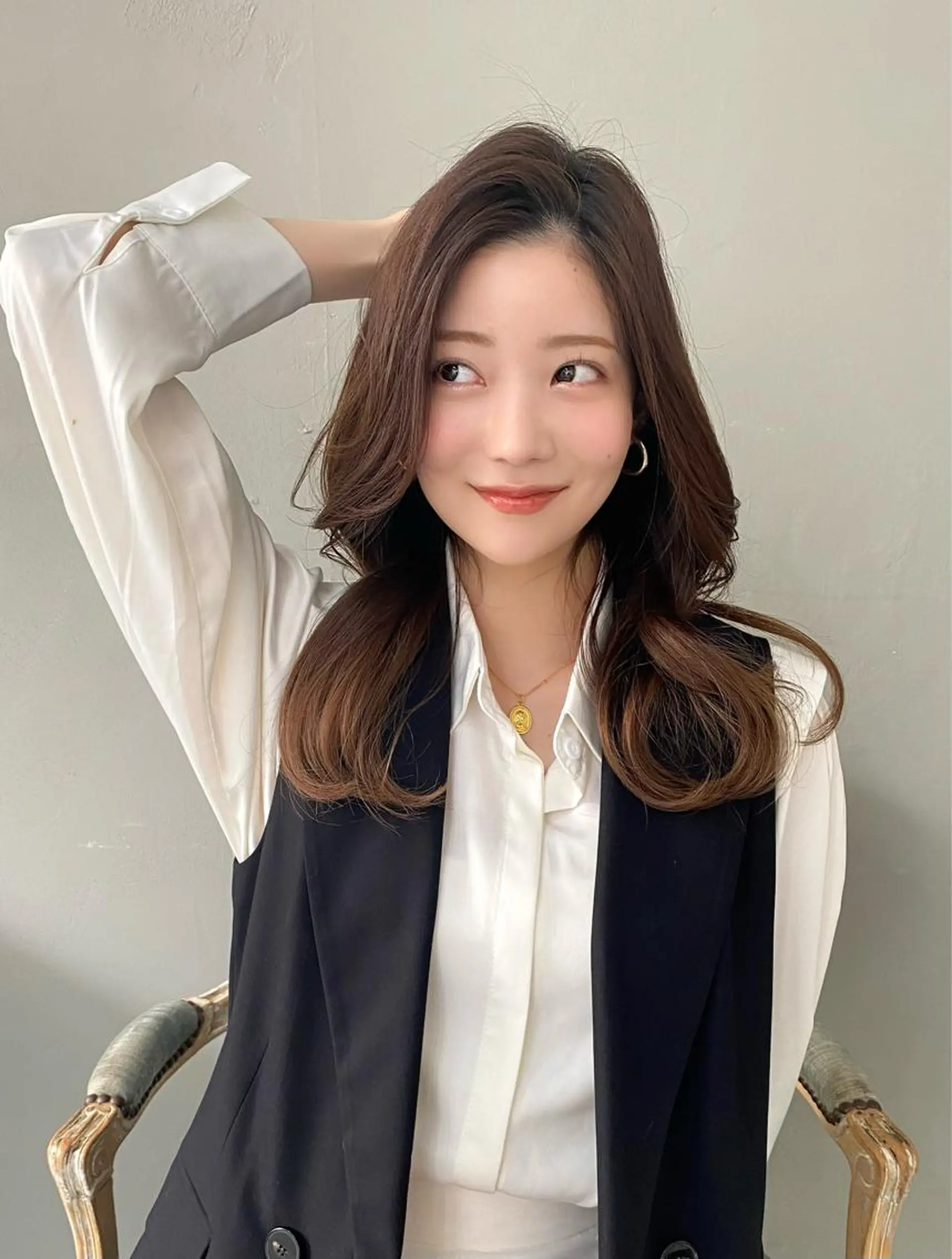 ミディアム 韓国風ヘア レイヤーカット ♥️ボブ韓国風ヘア ♥️久保田夢美のヘアスタイル