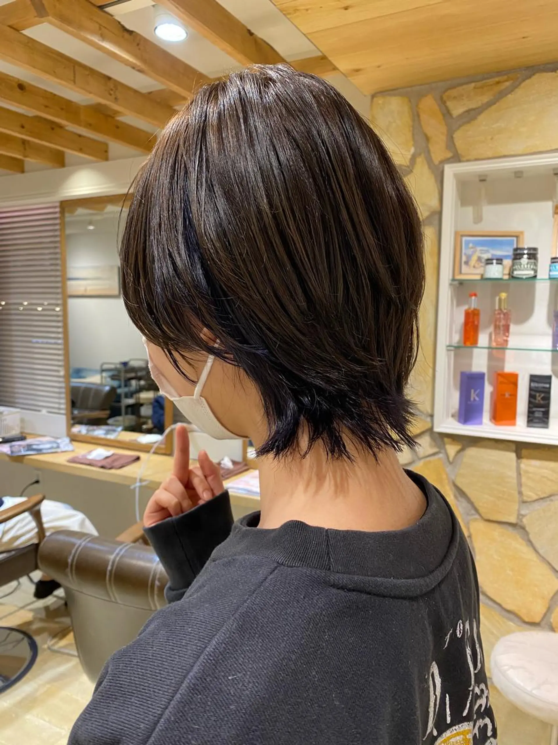 ショート カラー バイオレットカラー ヘアカラー kawabe maikoのヘアスタイル