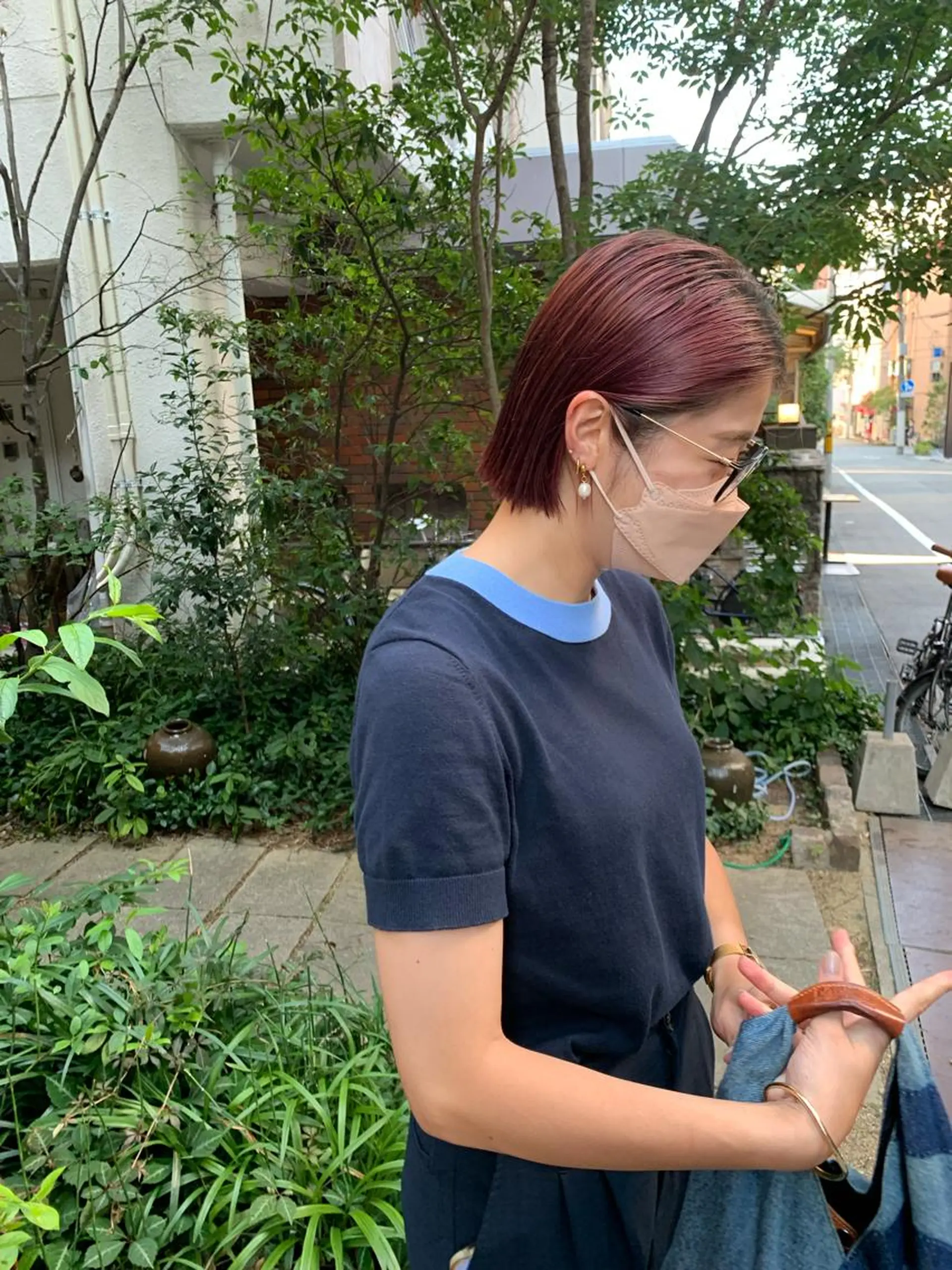 ショート カラー ブリーチ ピンクカラー ボブ カット ヘアカラー トリートメント パーマ/レイヤー/ ボブ/豊浦翔太のヘアスタイル