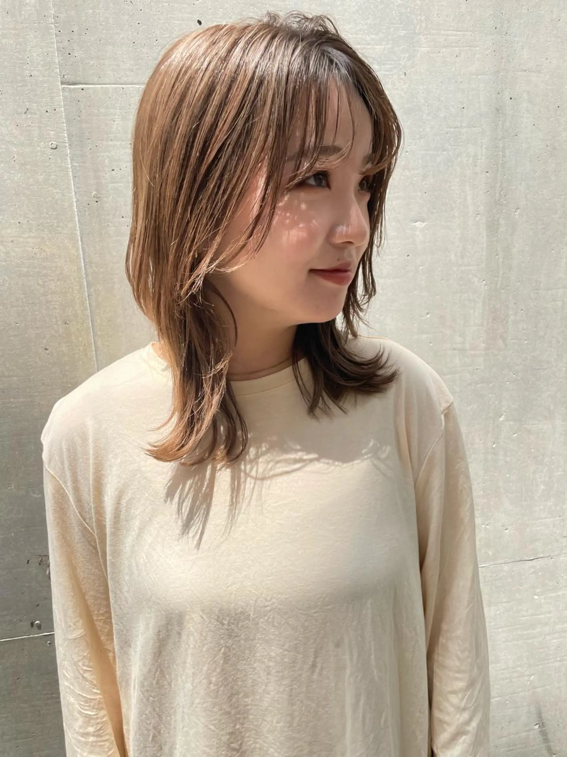 ミディアム カラー Tamagawa Sakiのヘアスタイル
