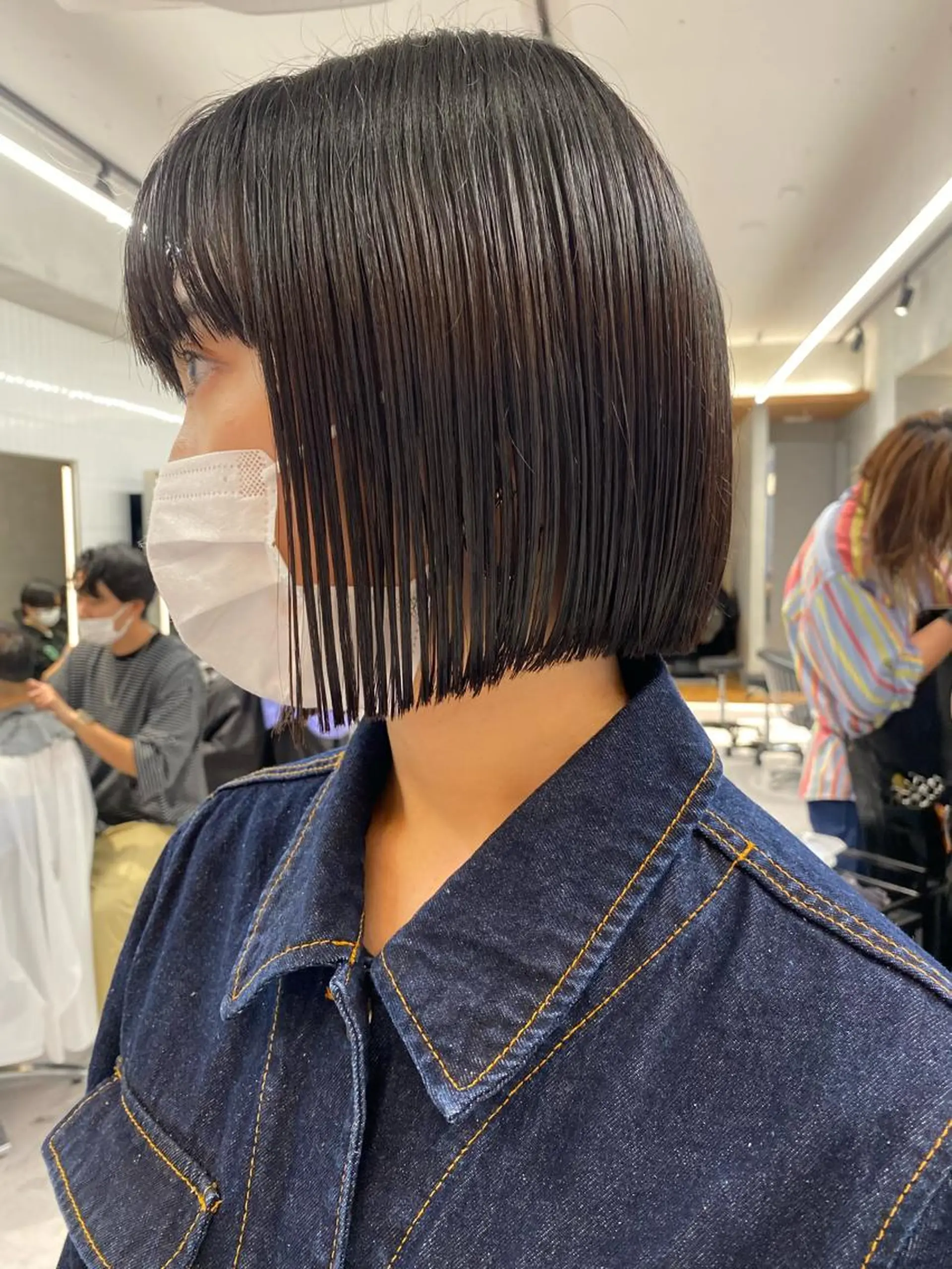 ショート パーマ センターパート/ 暖色カラーayuのヘアスタイル