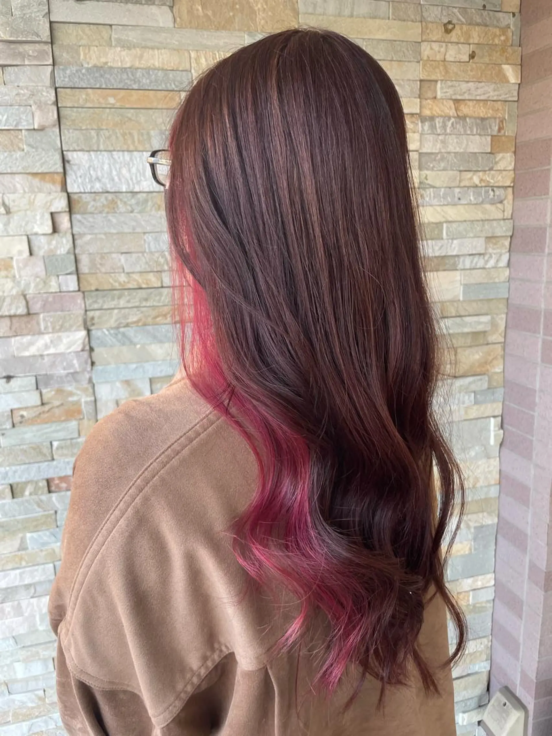 ロング カラー ピンクカラー 藤岡 紗良のマツエク・マツパデザイン