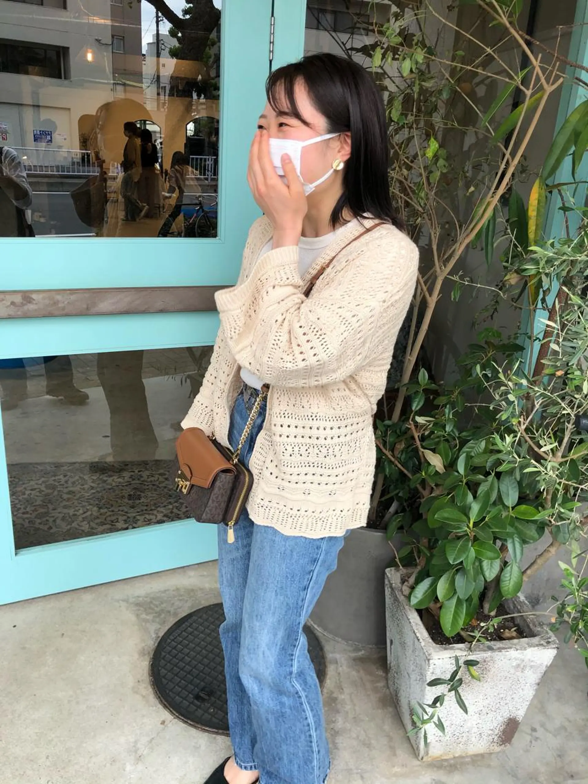 ミディアム カラー パーマ/レイヤー 岩山丈一郎のヘアスタイル