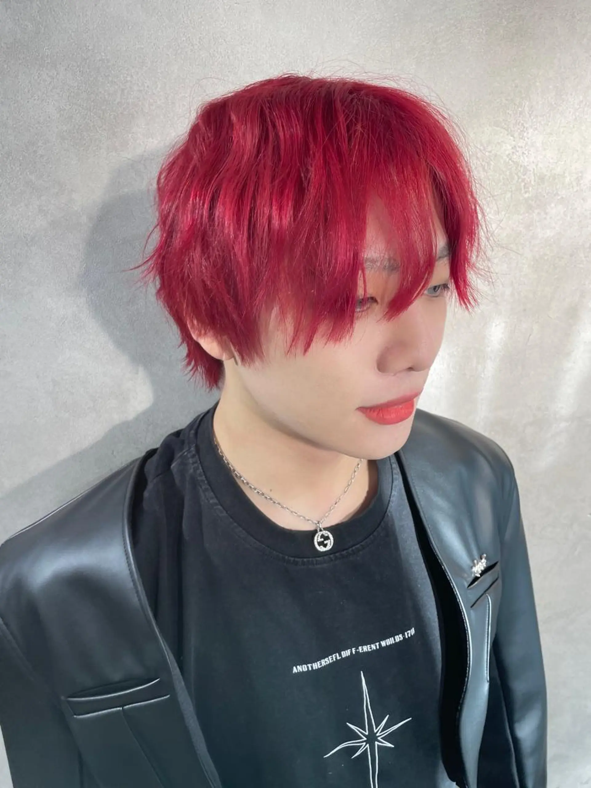 ショート カラー メンズ メンズ韓国風 韓国風ヘア ヘアカラー 🩵ハイトーン/ レイヤーYUZU🩵のヘアスタイル