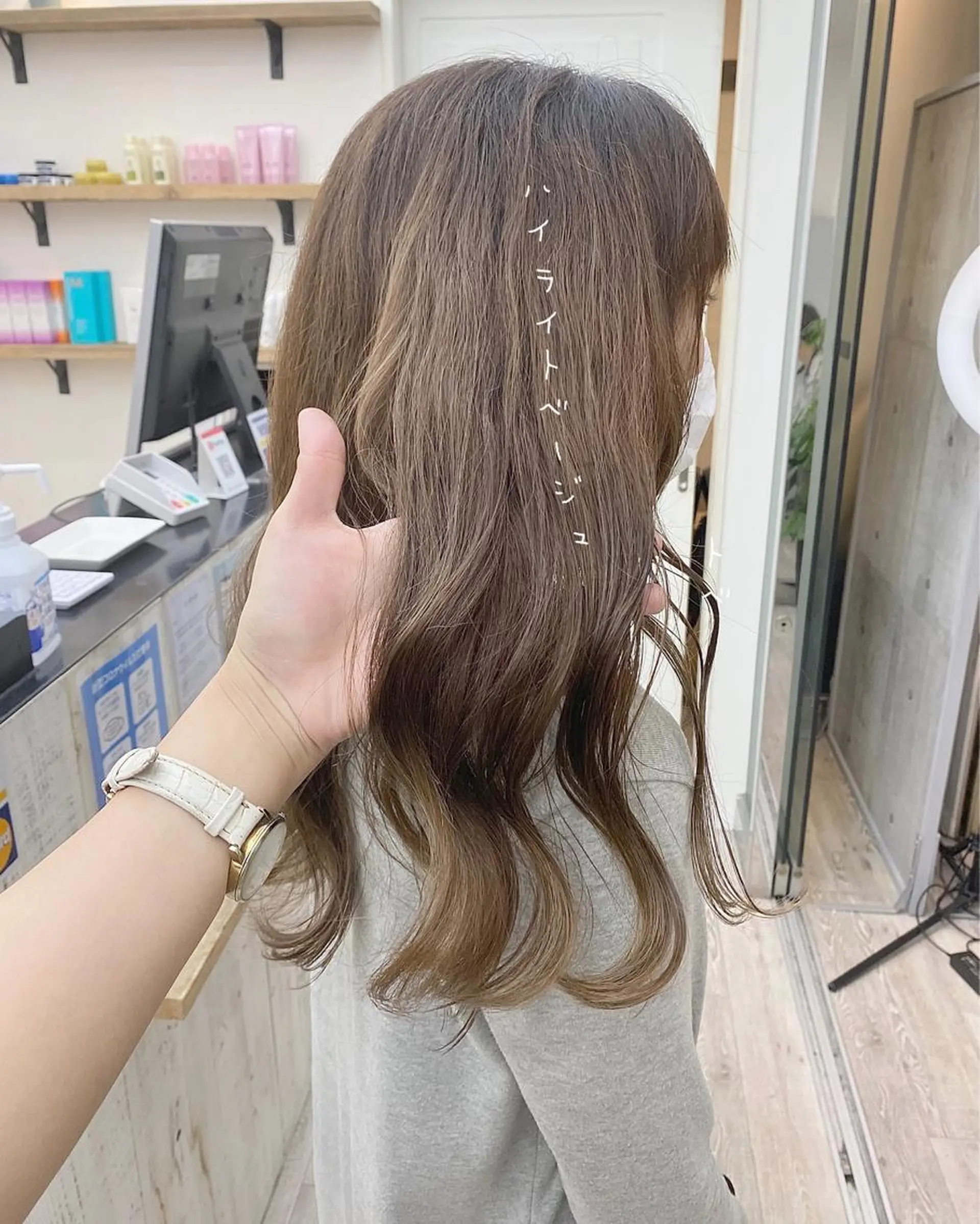 セミロング ヘアカラー トリートメント ☀️透明感color KURO☀️のヘアスタイル