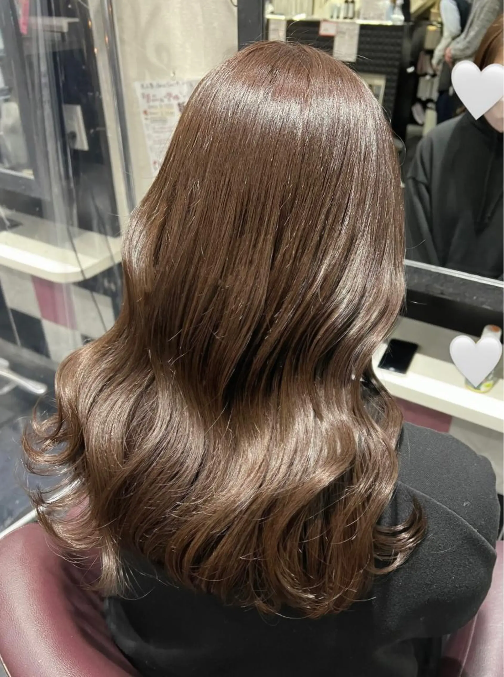 ロング カラー ベージュカラー ブラウンカラー ショコラグレージュ チョコレートブラウン ココアベージュ ヘアカラー トリートメント 艶髪 ♡Tomiyaのヘアスタイル