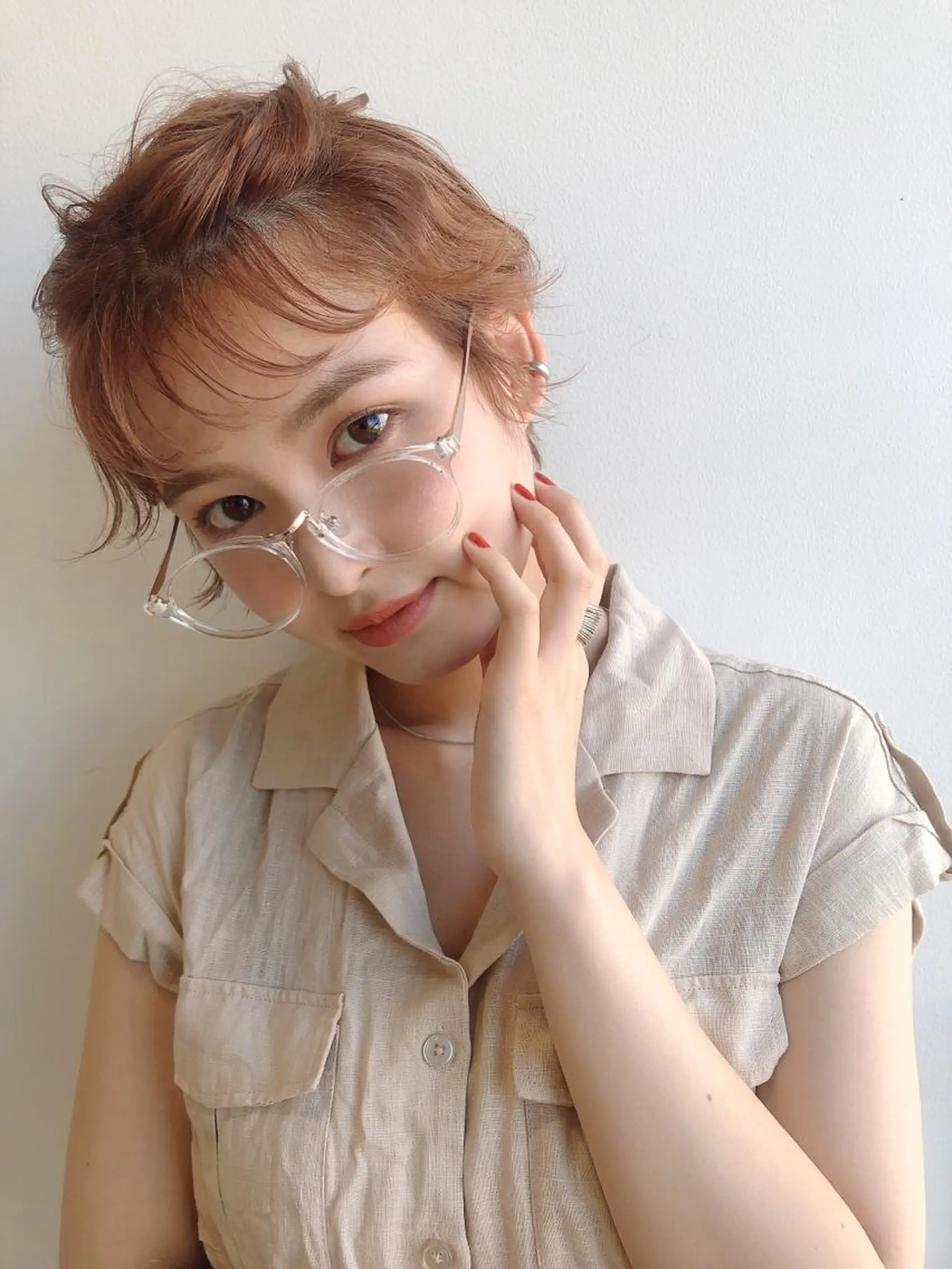 ショート カラー ヘアアレンジ 店長/mao/ 前髪/顔周りカットのヘアスタイル