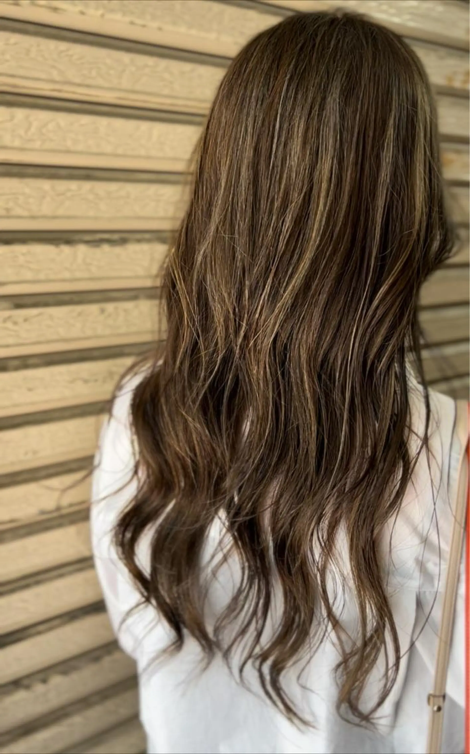 セミロング カラー ハイライト 透明感カラー松本のヘアスタイル