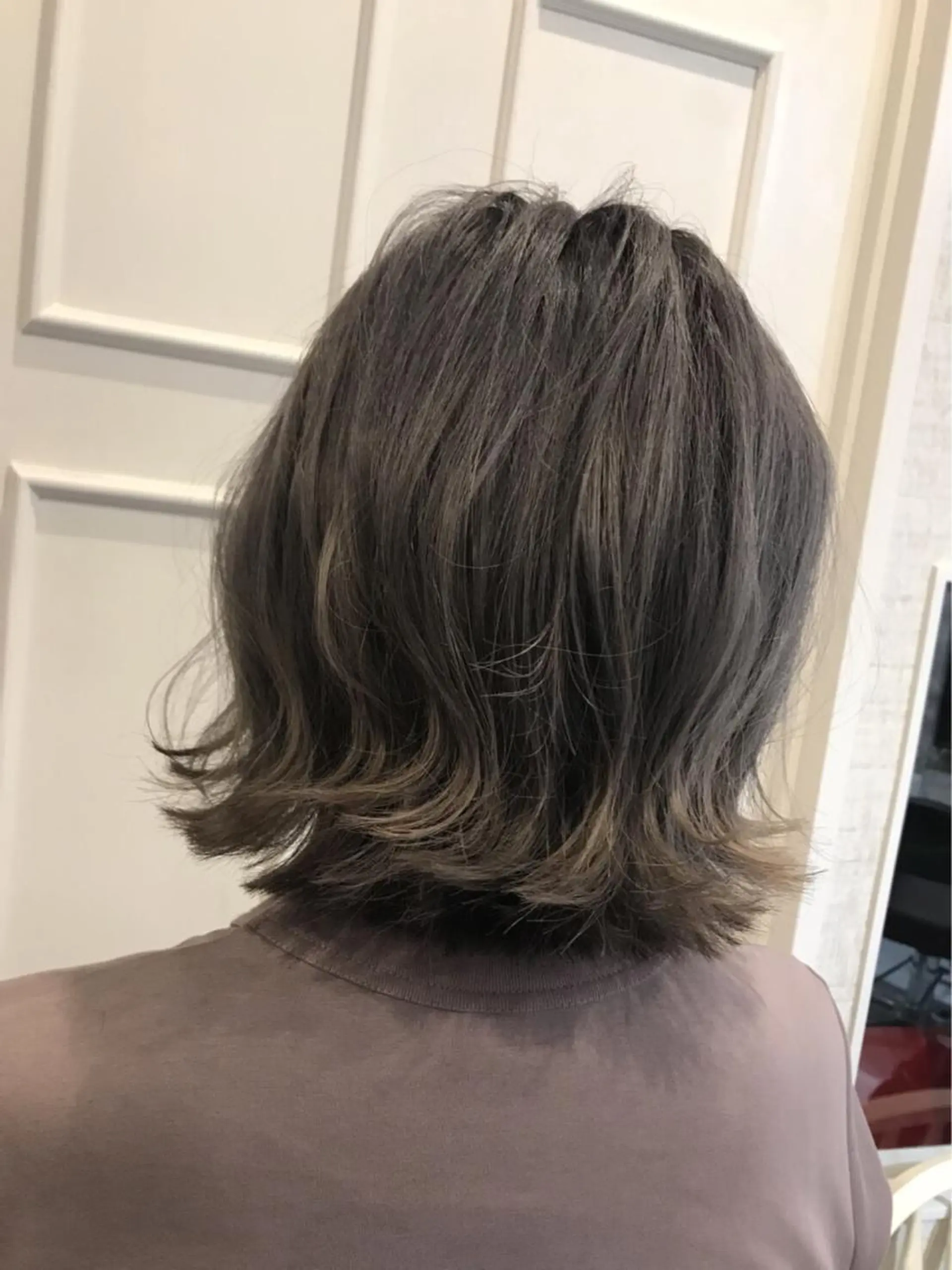 ショート カラー グレージュ ボブ 🫟Blanco🫟 Color&Careのヘアスタイル