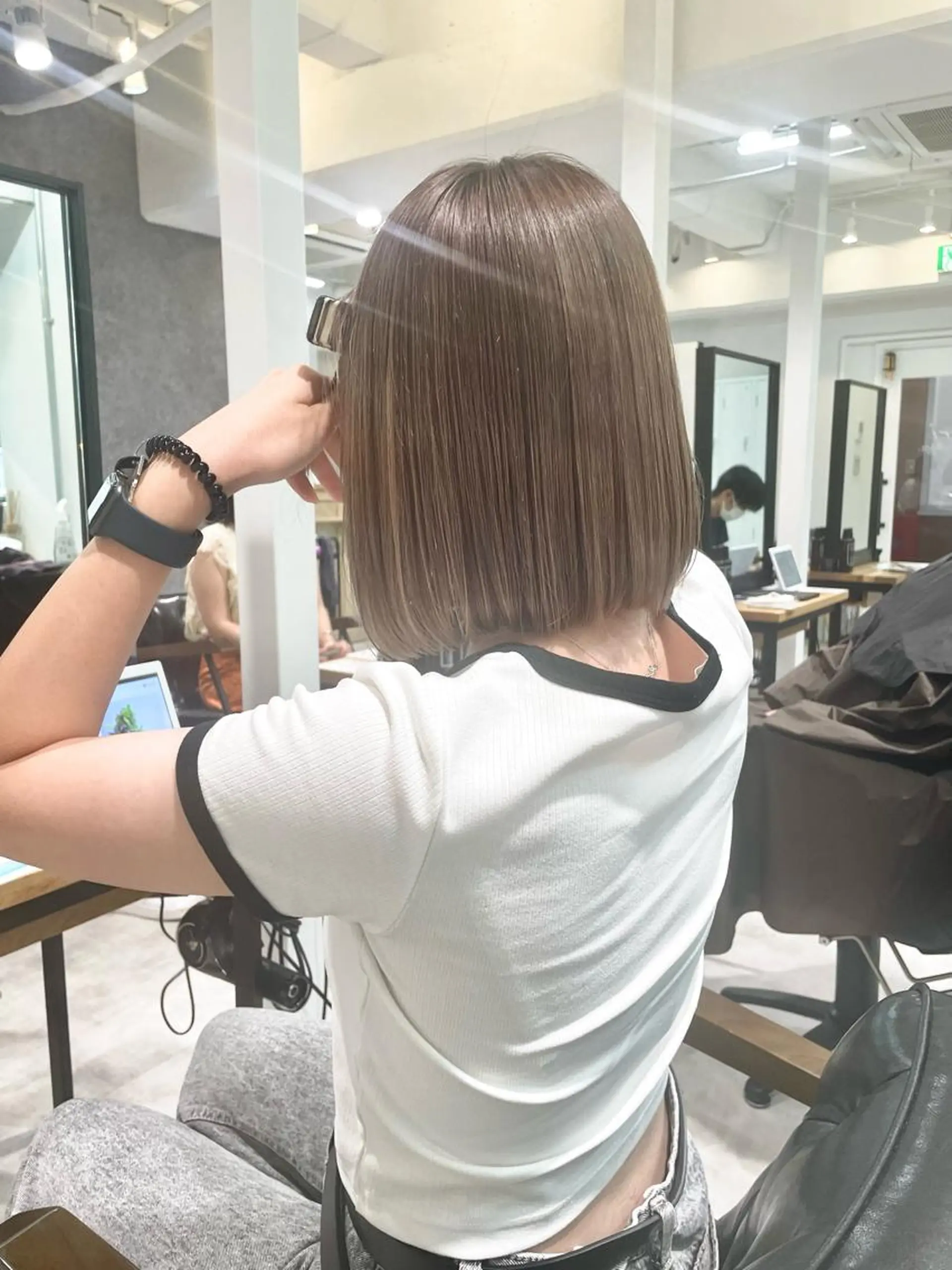 ショート カット トリートメント 田中大星 /ボブ 縮毛矯正のヘアスタイル