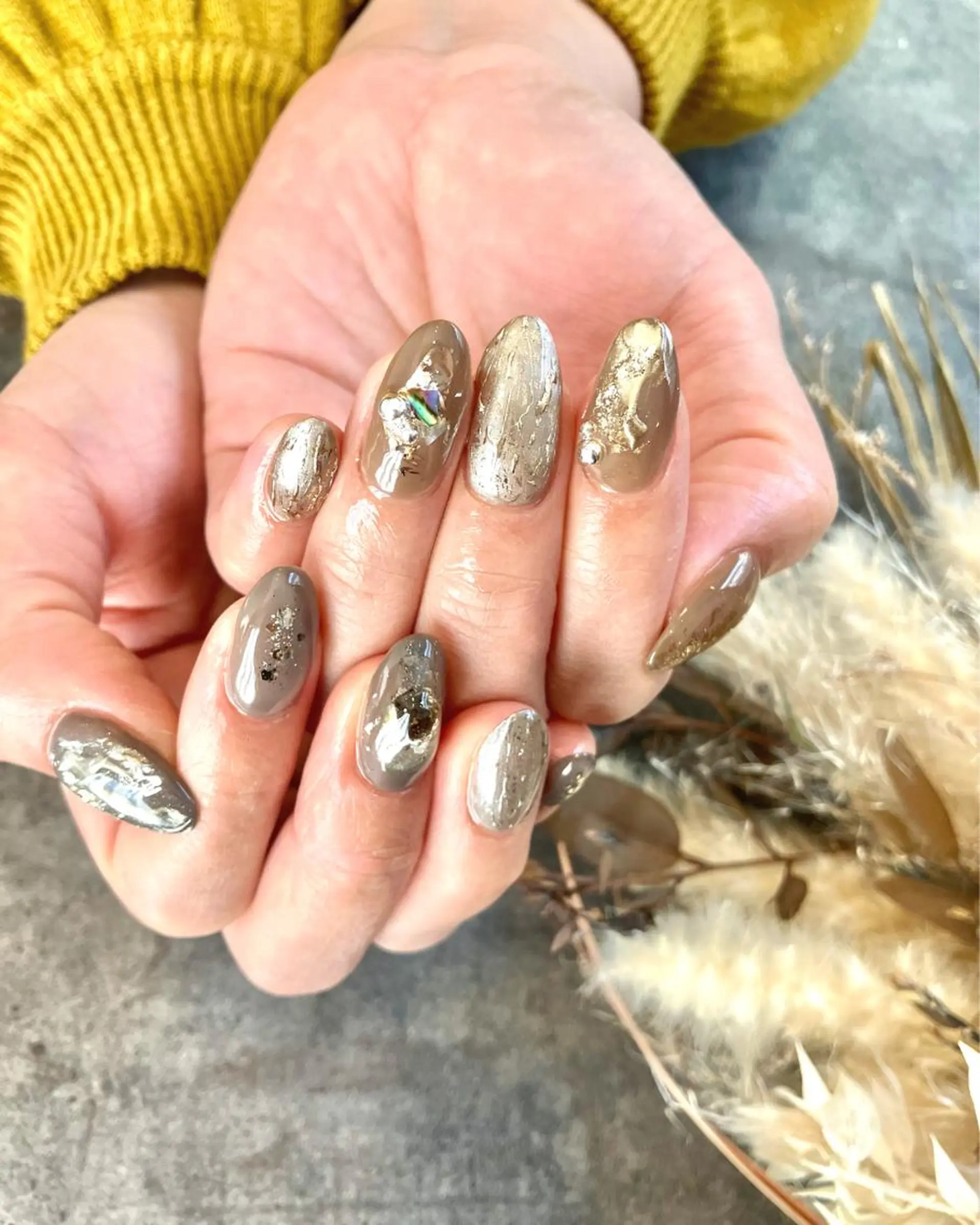 ネイル フラワーネイル ジェルネイル 大理石ネイル(マーブル) ニュアンスネイル シンプルネイル nail salon amanoのネイルデザイン