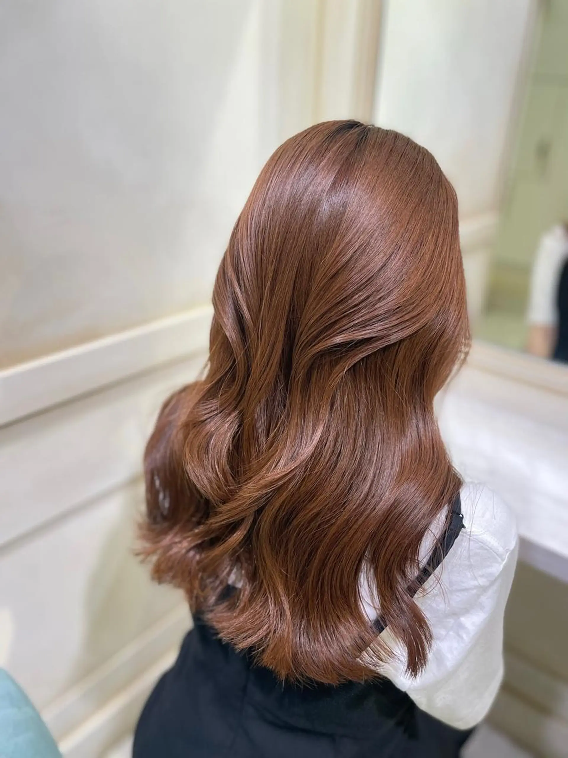 ロング カラー 🌷ピンク/韓国風 暖色カラー ゆい🌷のヘアスタイル