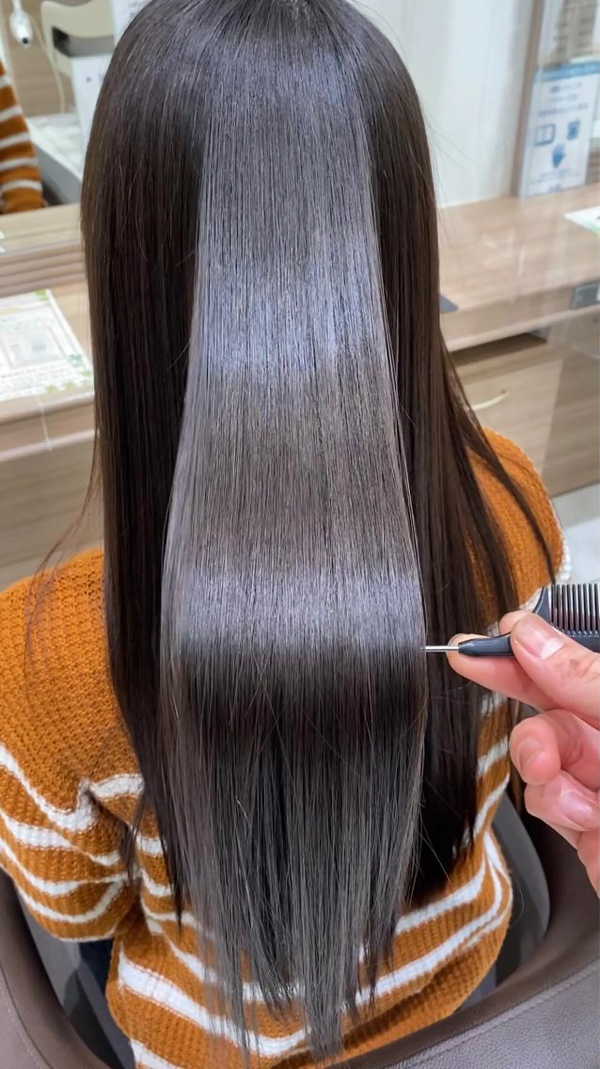 セミロング パーマ 縮毛矯正 トリートメント 【乾かすだけで革命】 早矢仕正志のヘアスタイル