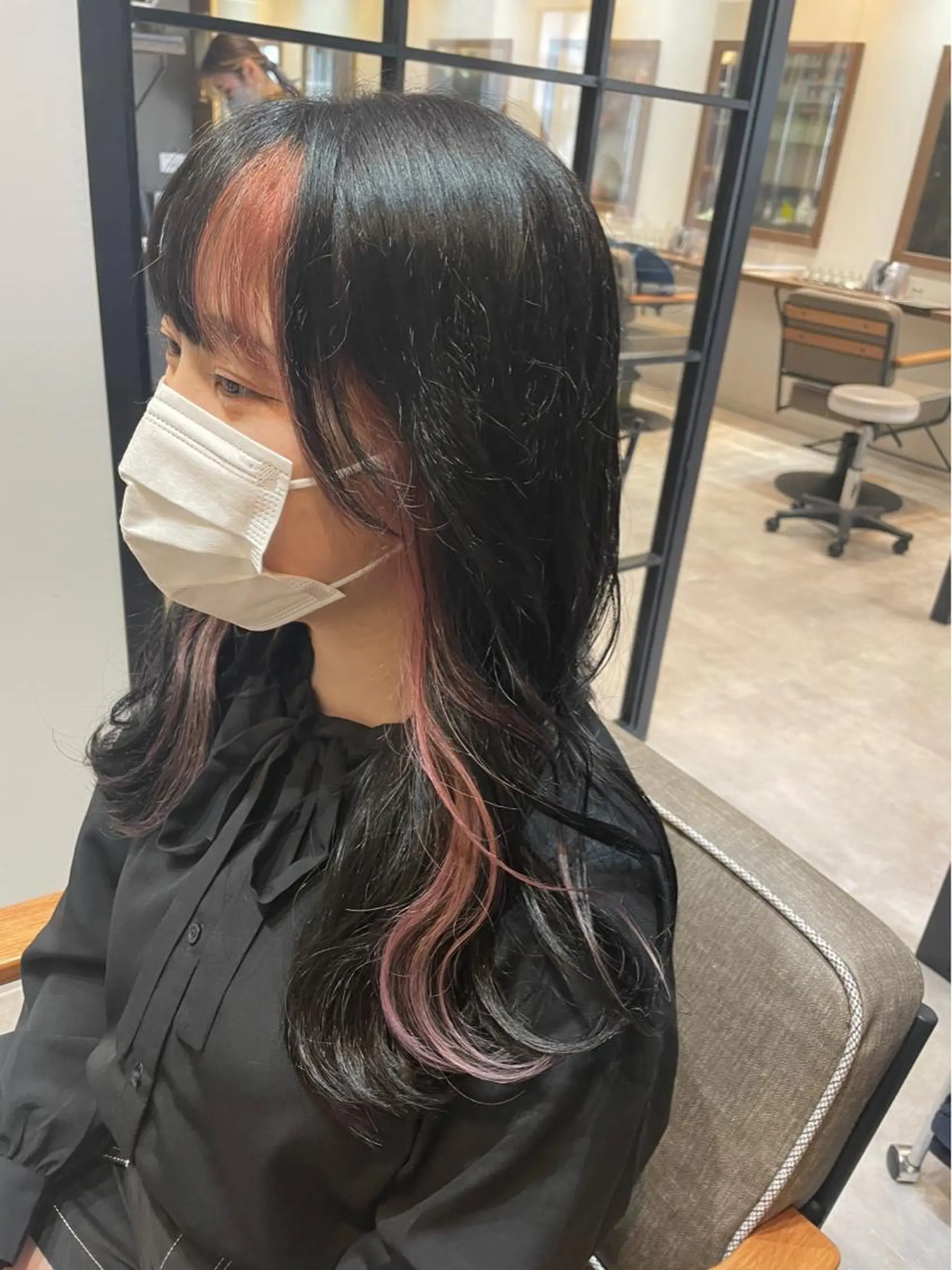 ロング カラー ヘアアレンジ ピンクカラー レイヤーカット/髪質 改善/矯正🤍吉田のヘアスタイル