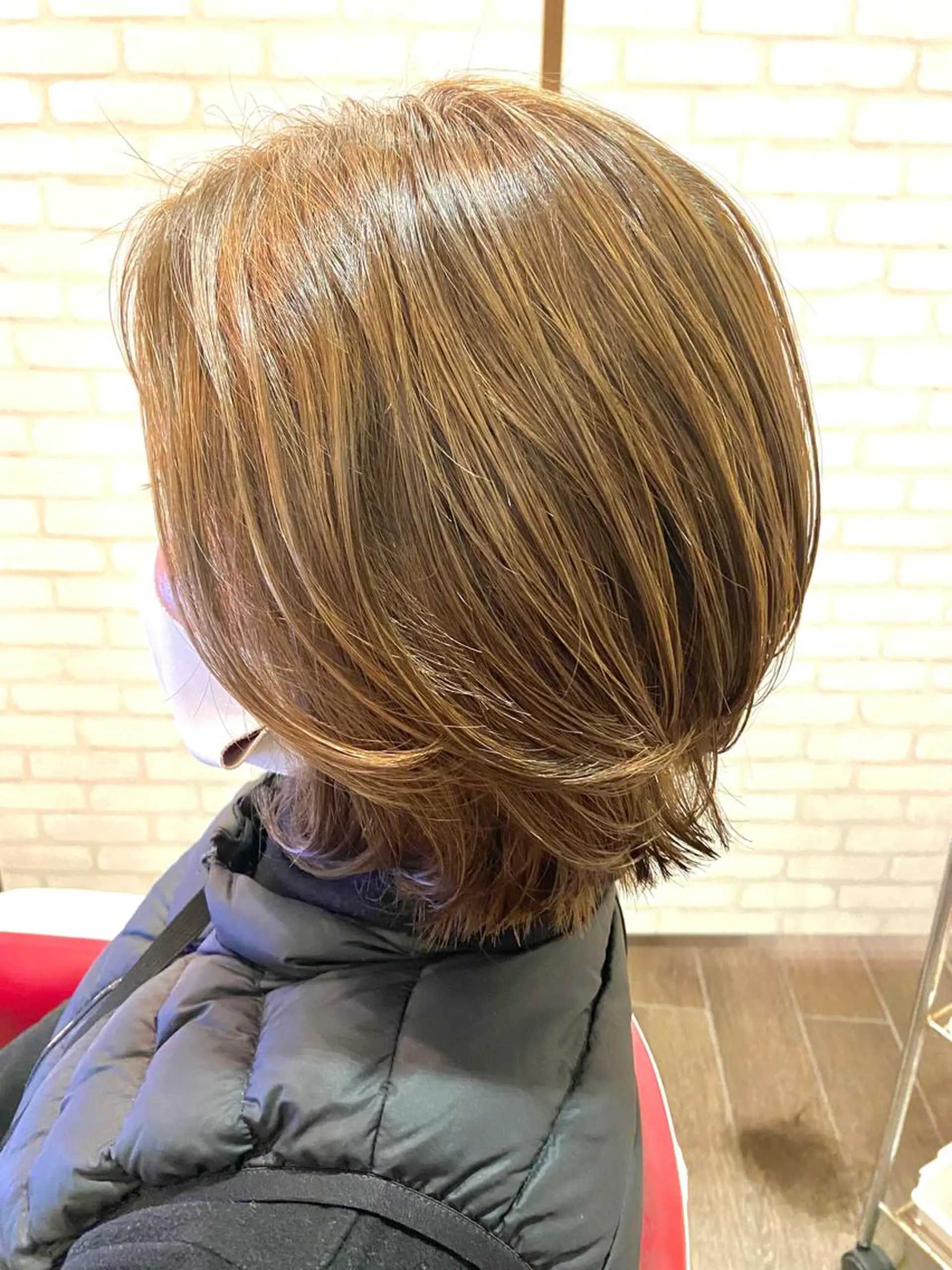 ミディアム パーマ ✨透明感カラー✨小形 大美✨のヘアスタイル