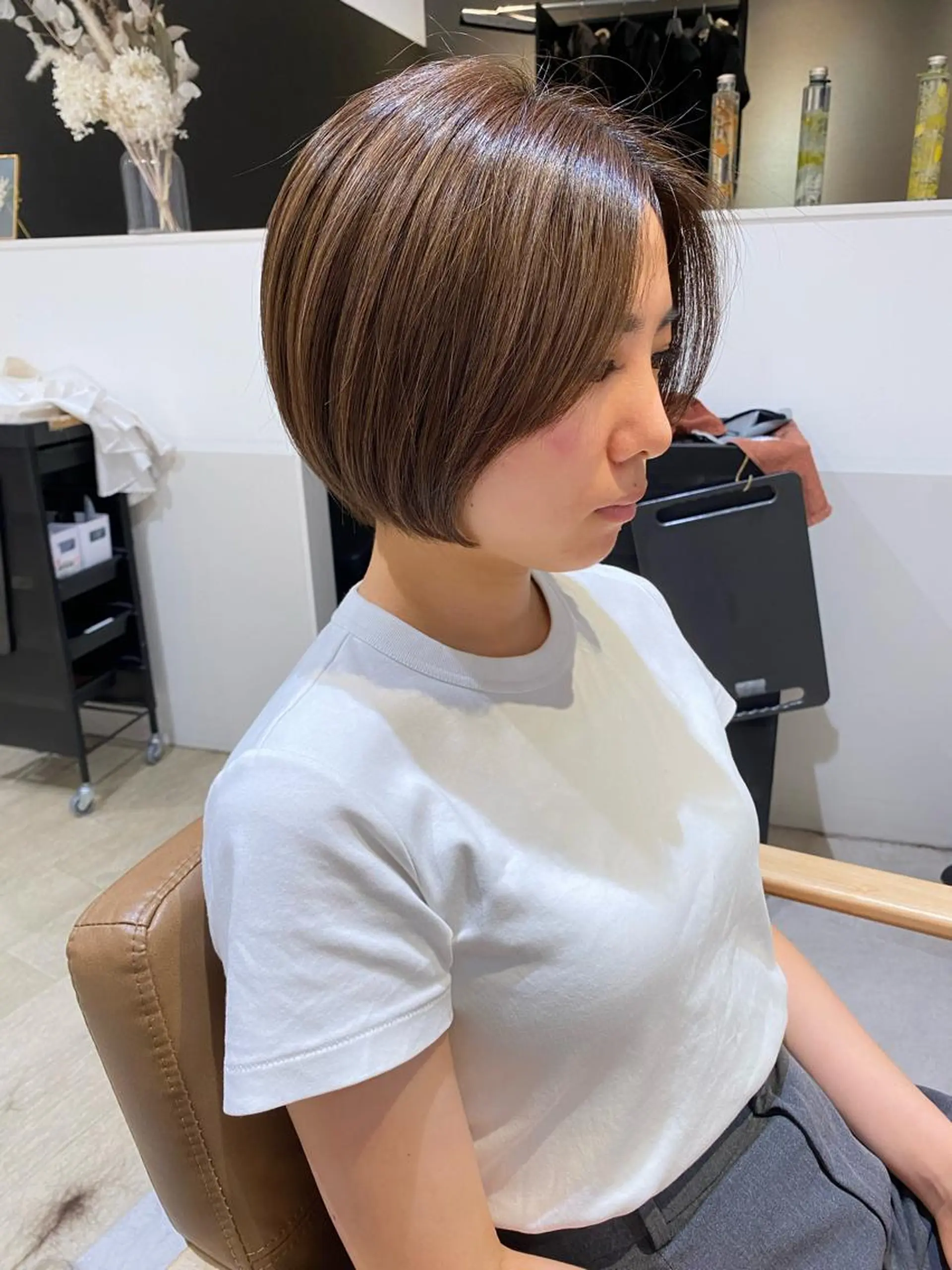 ショート カラー ショートボブ ボブ ショートヘア クロスパーマ🥇韓国 ヘア🇰🇷濵田航希のヘアスタイル