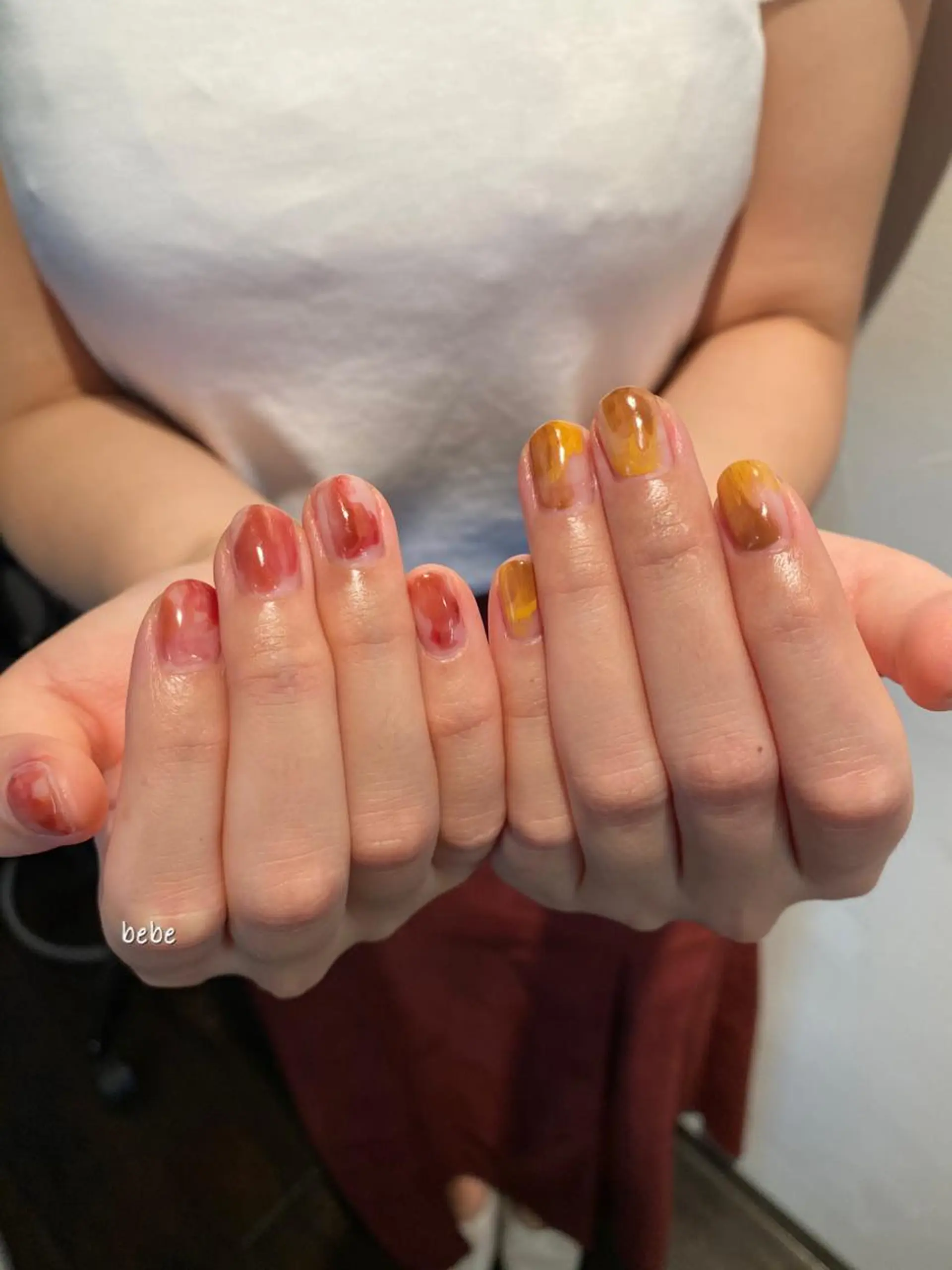 ネイル クリアネイル 大理石ネイル(マーブル) ハンドネイル Ann. nail.tokyo所属・Ann nailのネイルデザイン