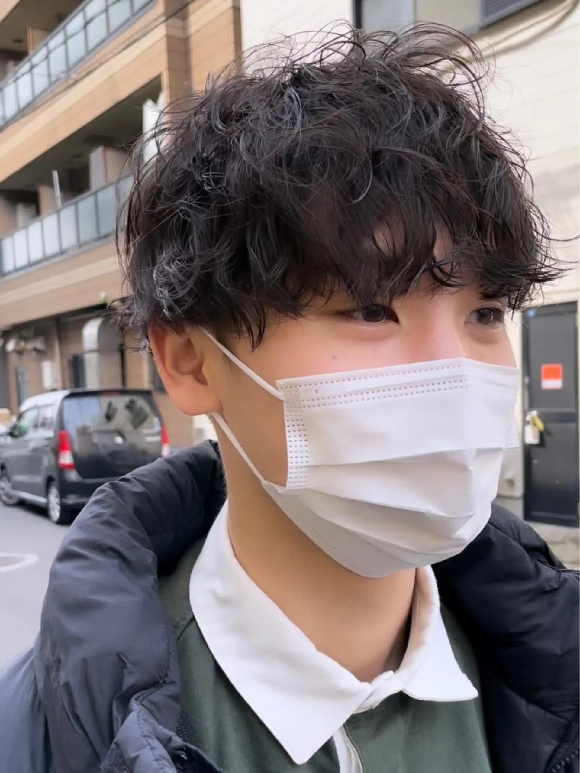 ショート パーマ メンズ アップバング センターパート メンズ韓国風 マッシュ メンズパーマ カット パーマ ヘアセット 💎メンズヘア特化 💎🦋野木祐輔のヘアスタイル