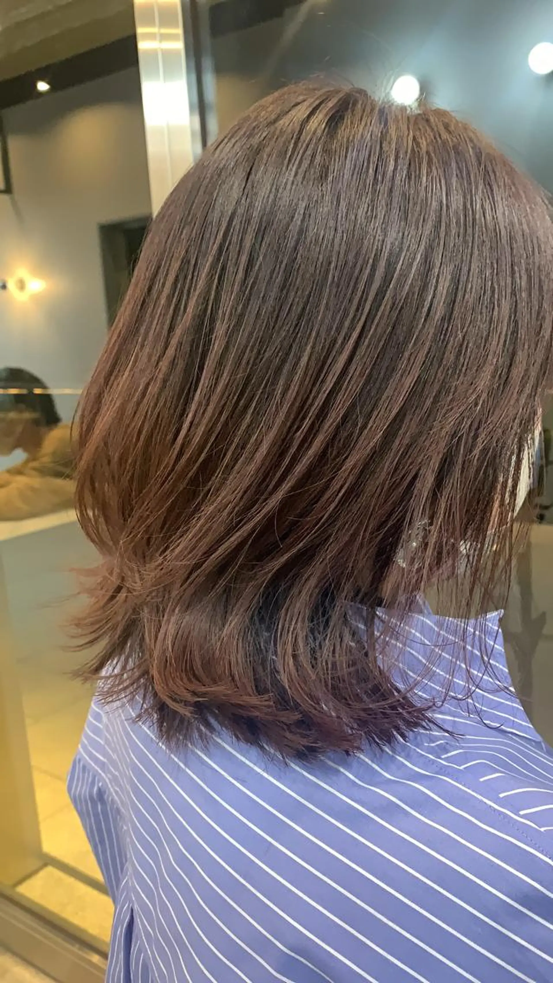 ミディアム カラー 韓国レイヤー✨ yasuko銀座のヘアスタイル