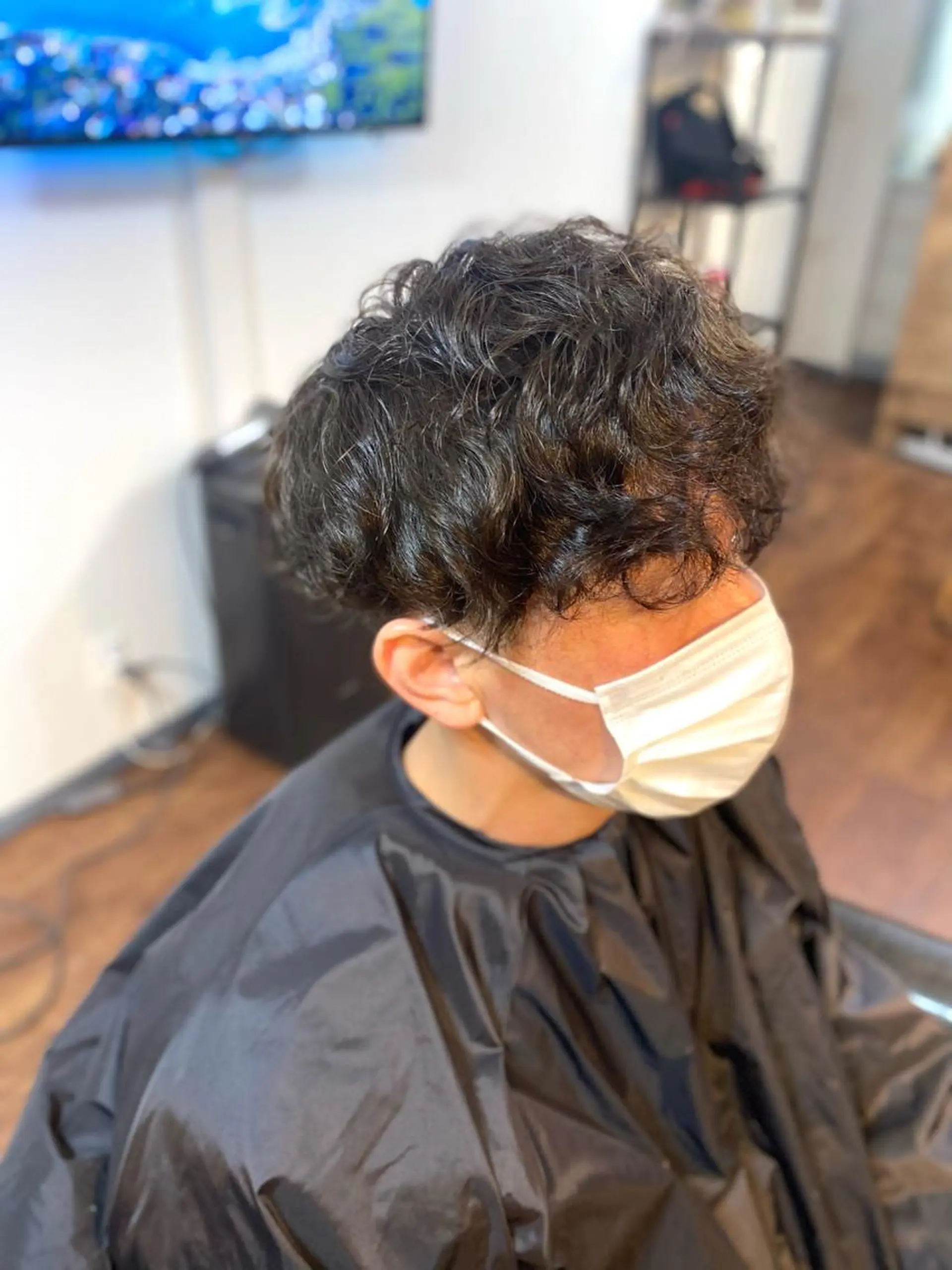 ミディアム メンズ カット パーマ トリートメント Luzir⭐︎ GEN⭐︎のヘアスタイル