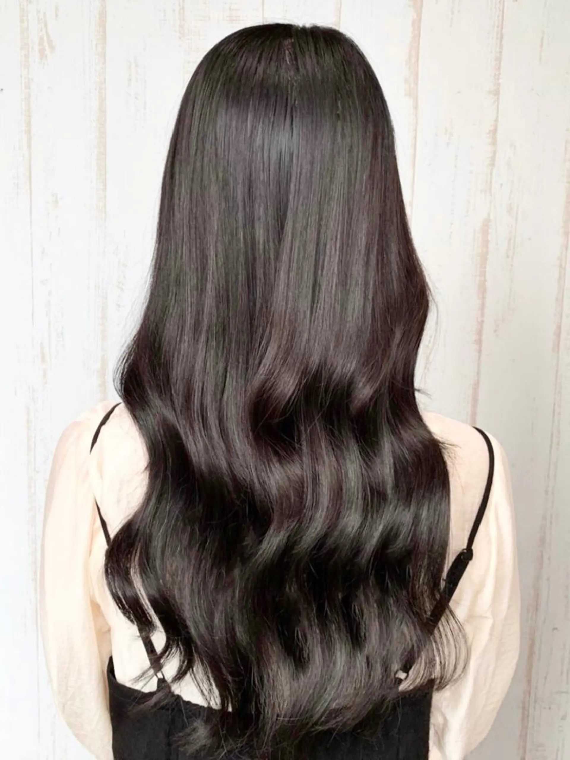 ロング カラー ヘアアレンジ チビ編み込みエクステ シールEXどぅ〜すのヘアスタイル