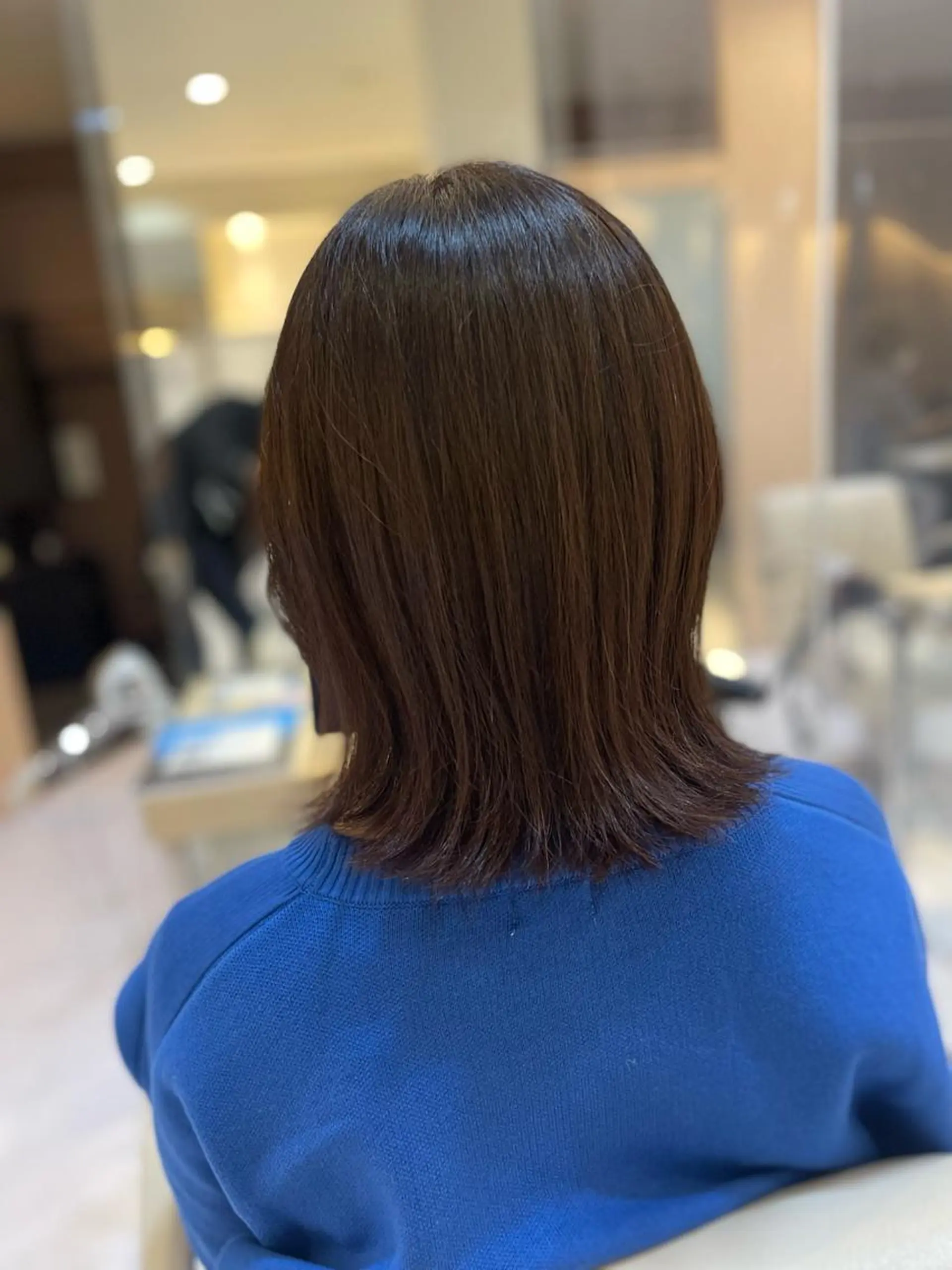 ミディアム くびれヘア カット ヘアカラー トリートメント 千葉 たかしのヘアスタイル