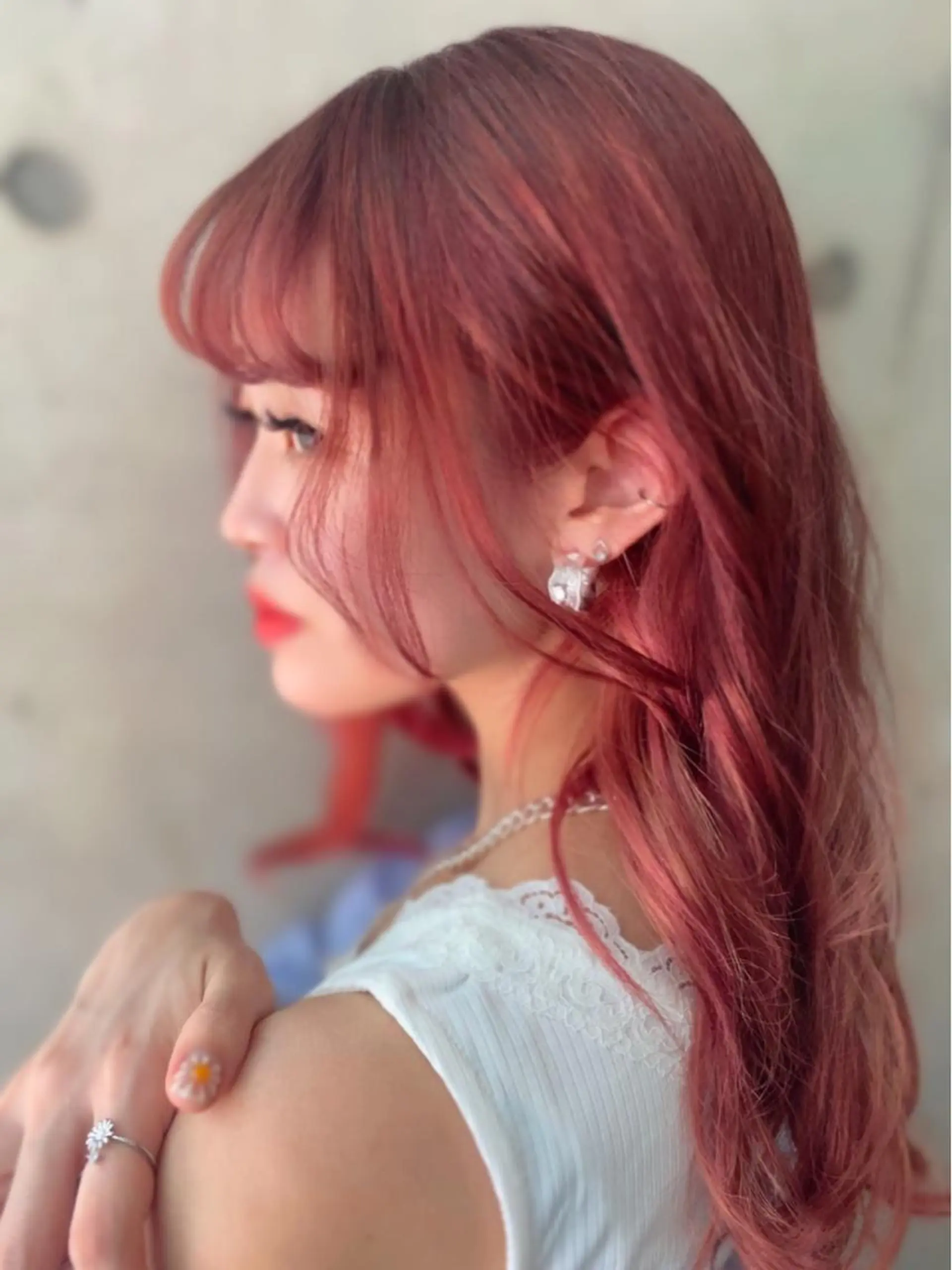 ロング カラー ブリーチ ピンクカラー 銀座/カラー 🎀momo🎀のヘアスタイル