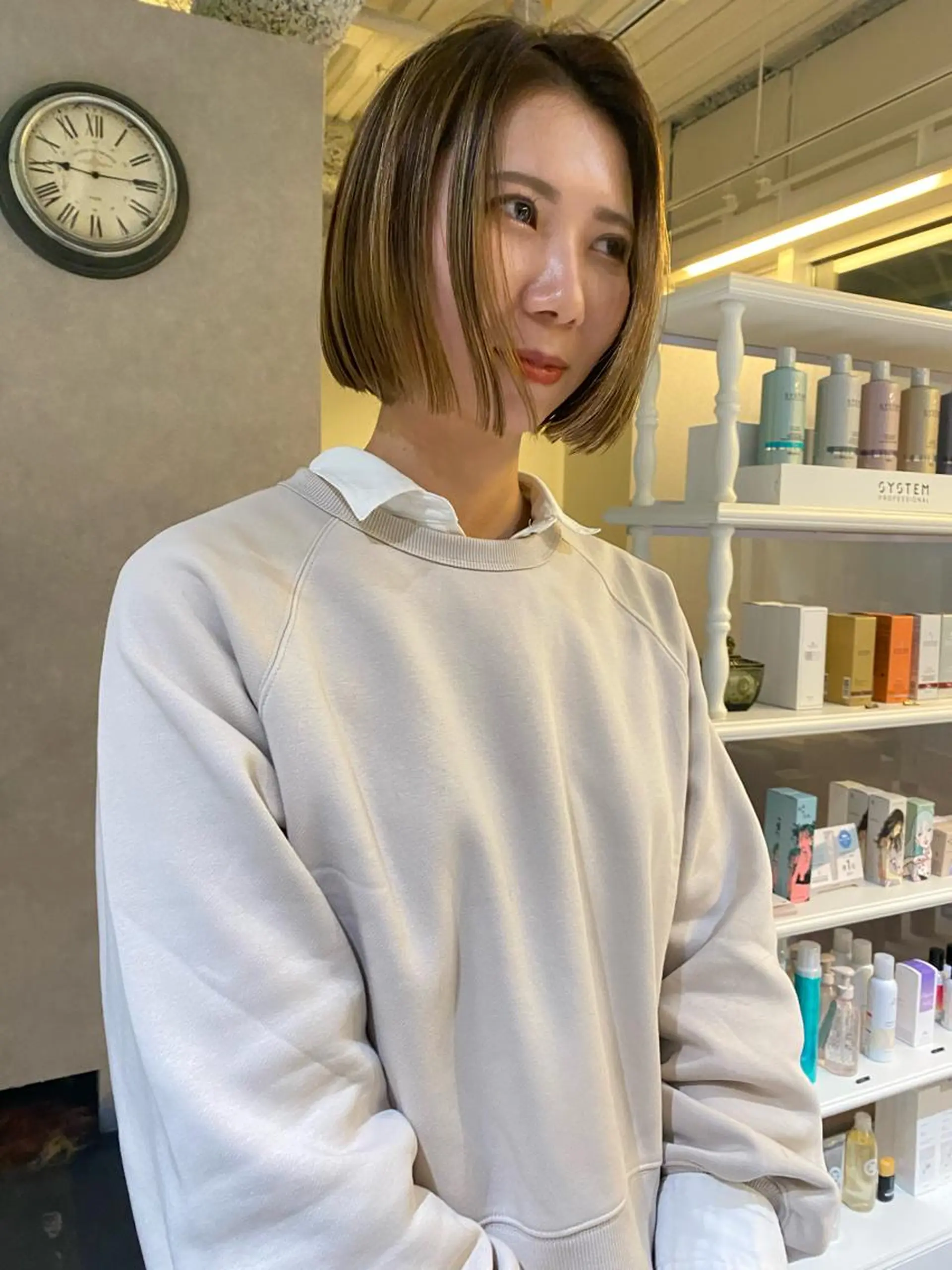 ミディアム ボブ 福島 立也のヘアスタイル