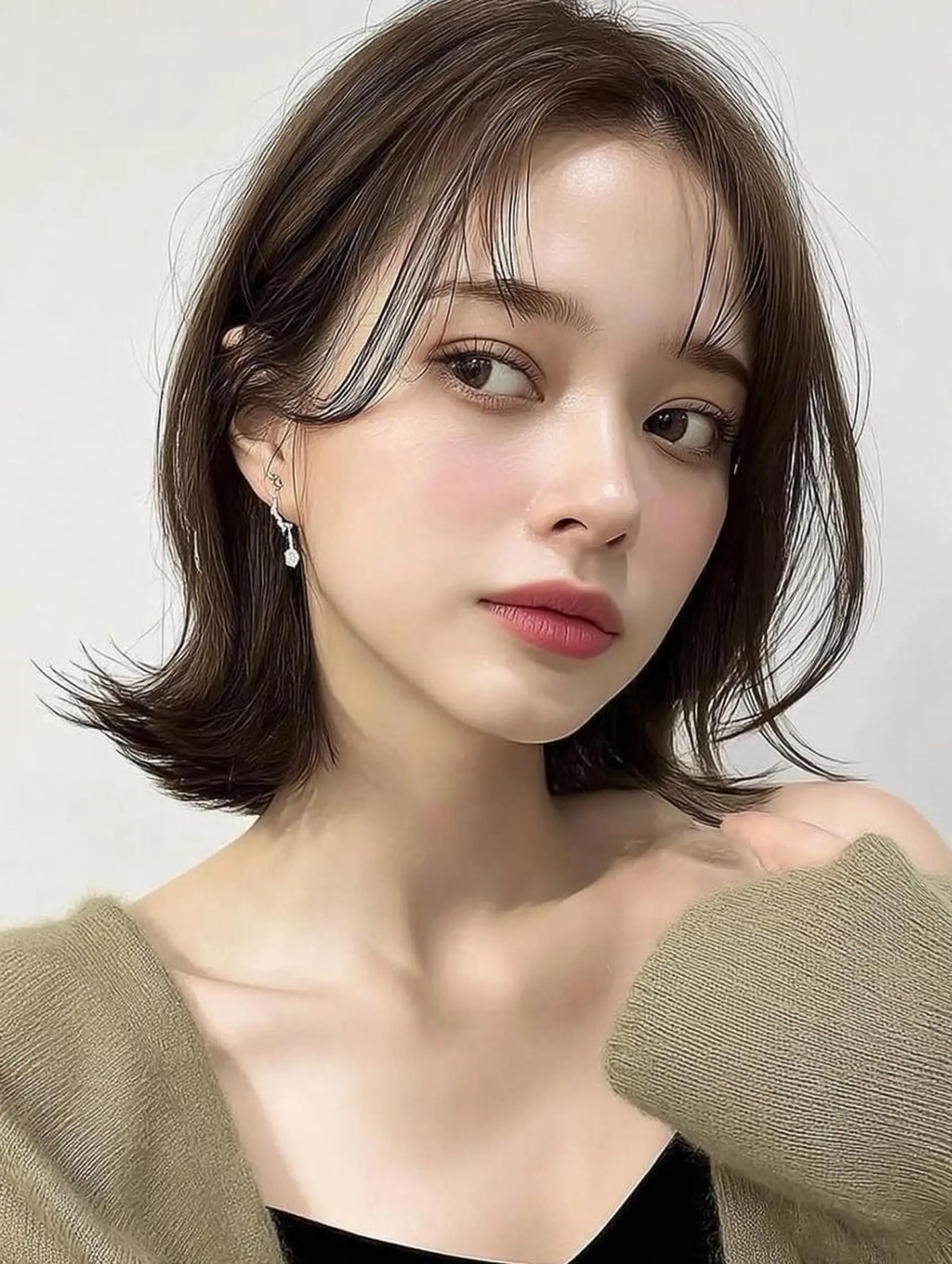 ショート ヘアアレンジ 髪質改善 韓国風ヘア レイヤーカット 似合わせカット シースルーバング カット ヘアカラー Ayumu /京都／西院のヘアスタイル