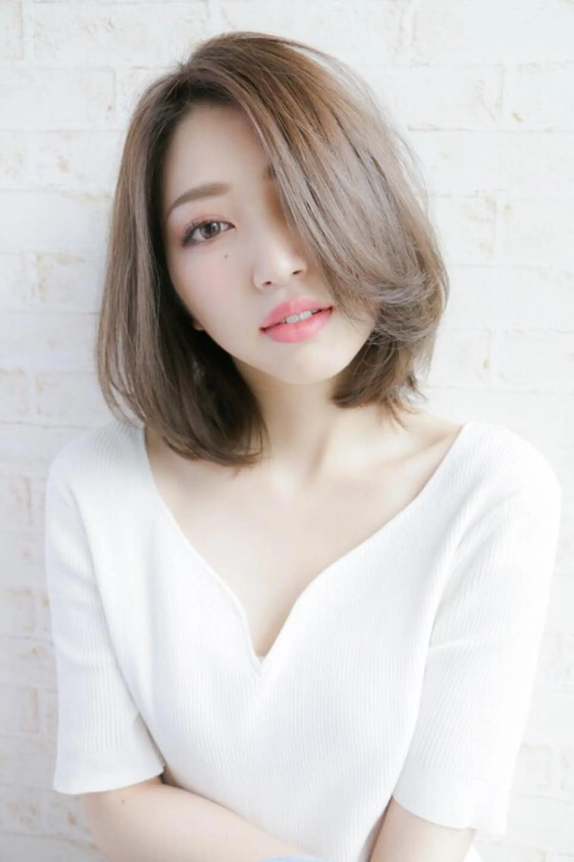 ミディアム カラー くまがい みゆ【edge.】のヘアスタイル