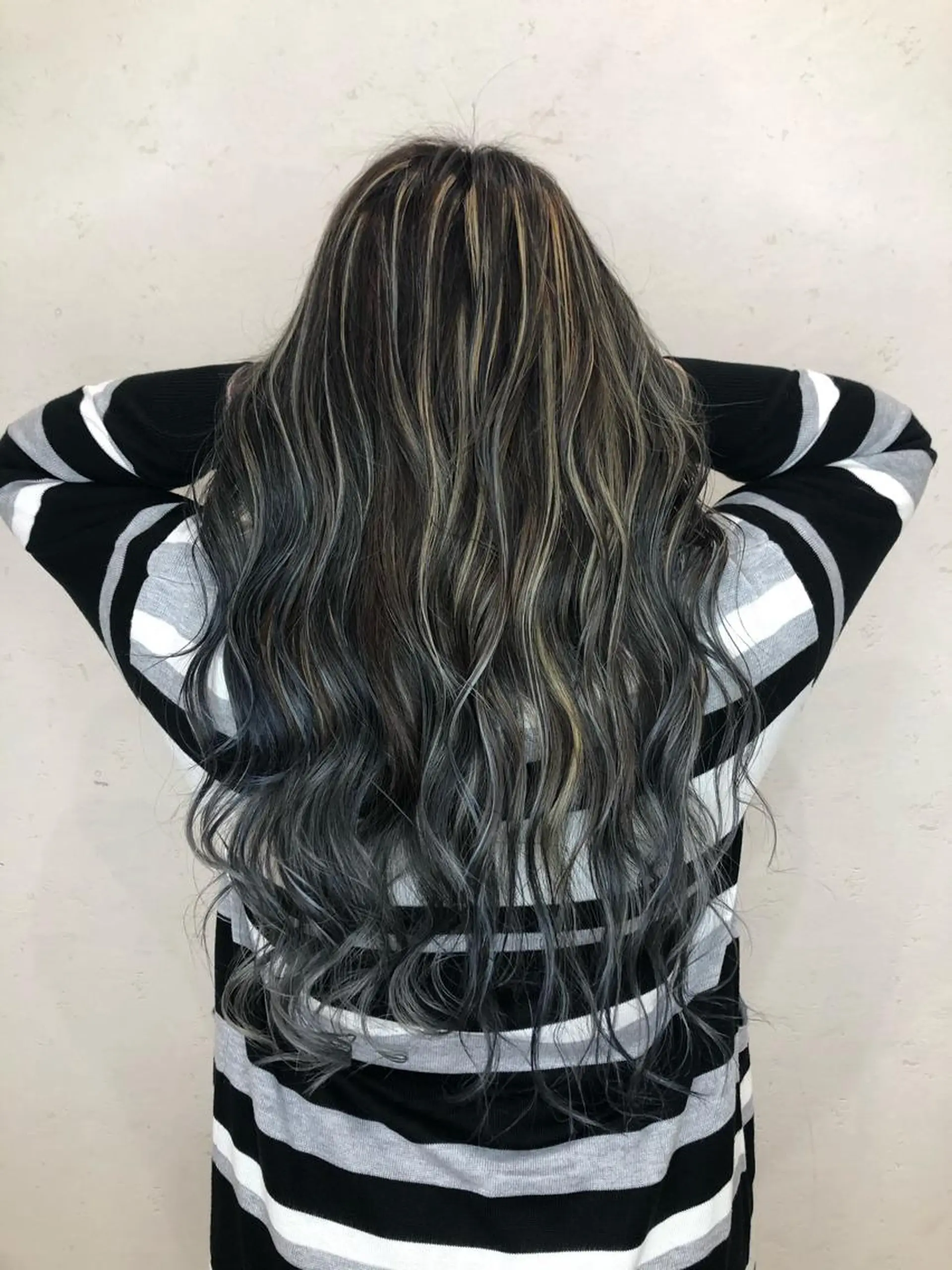 ロング 太白区/白髪ぼかし ハイライト/千葉達人のヘアスタイル