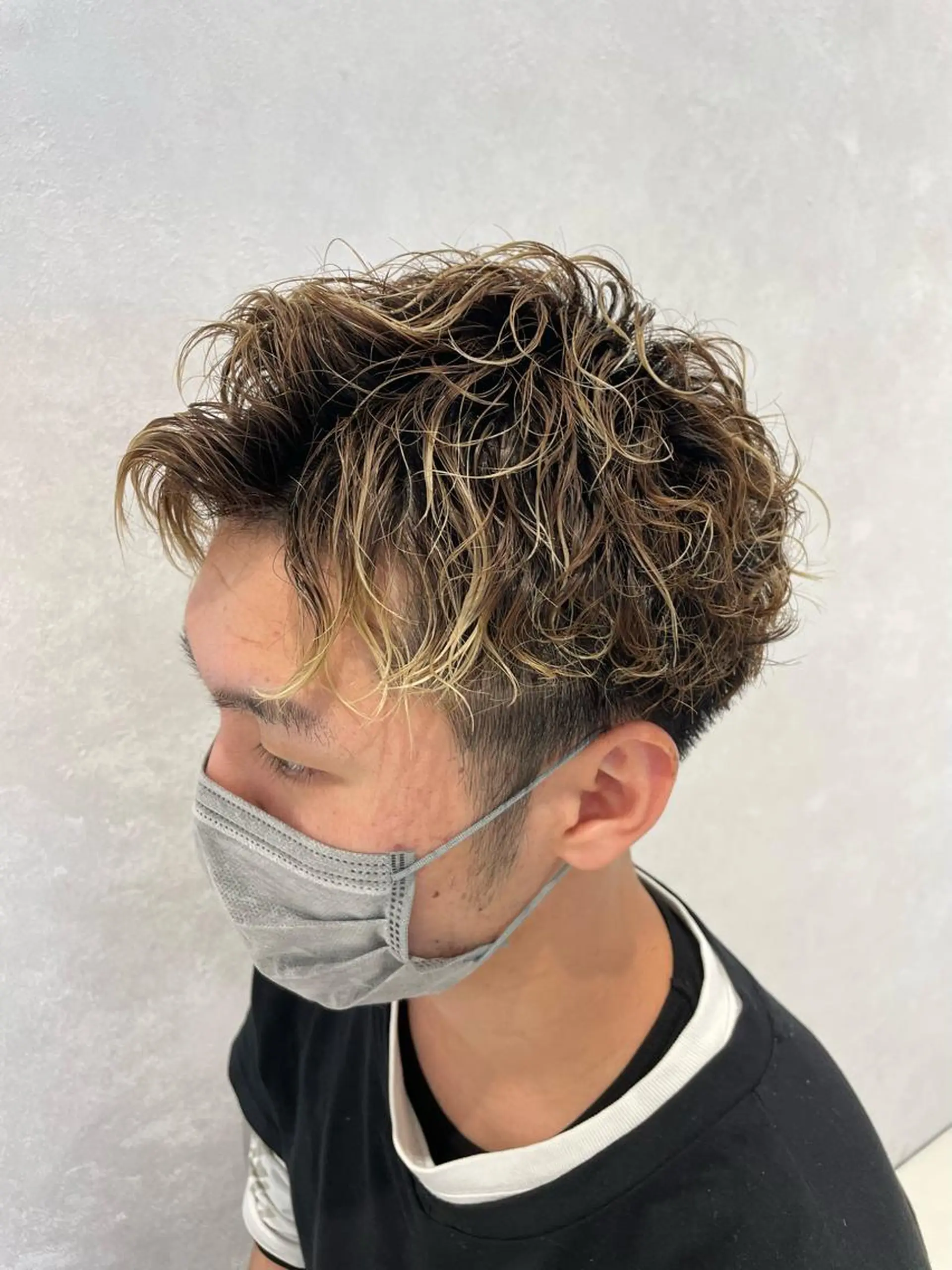 ショート パーマ メンズ 竹田 京人のヘアスタイル