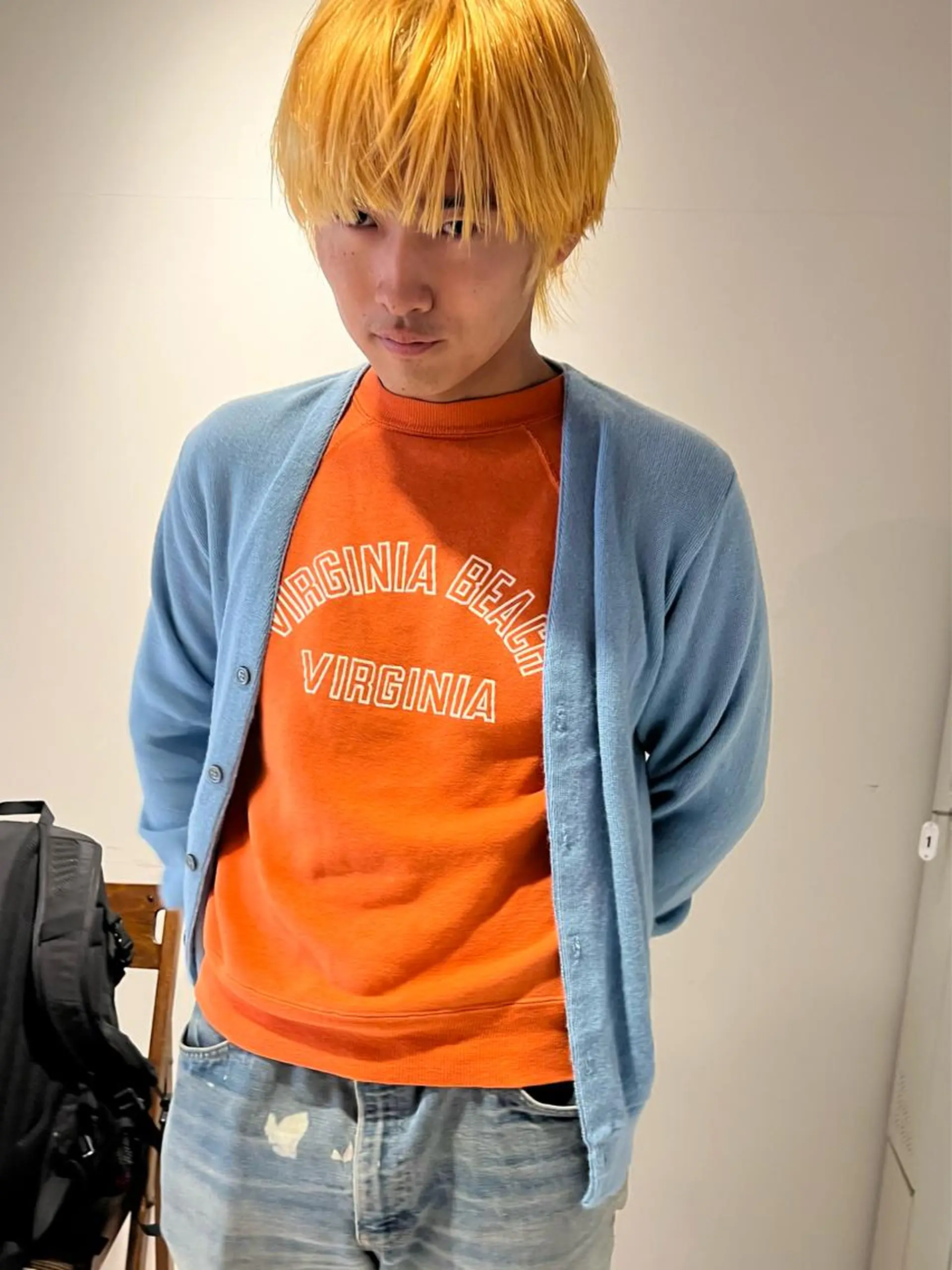 カラー メンズ メンズブリーチ ブリーチ 抜きっぱなしブロンド io濱川 遥のヘアスタイル