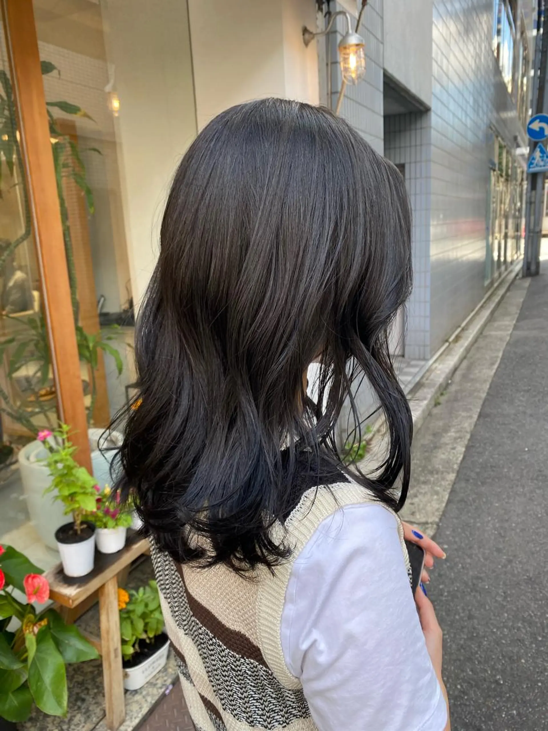 ロング カラー 安永 涼のヘアスタイル