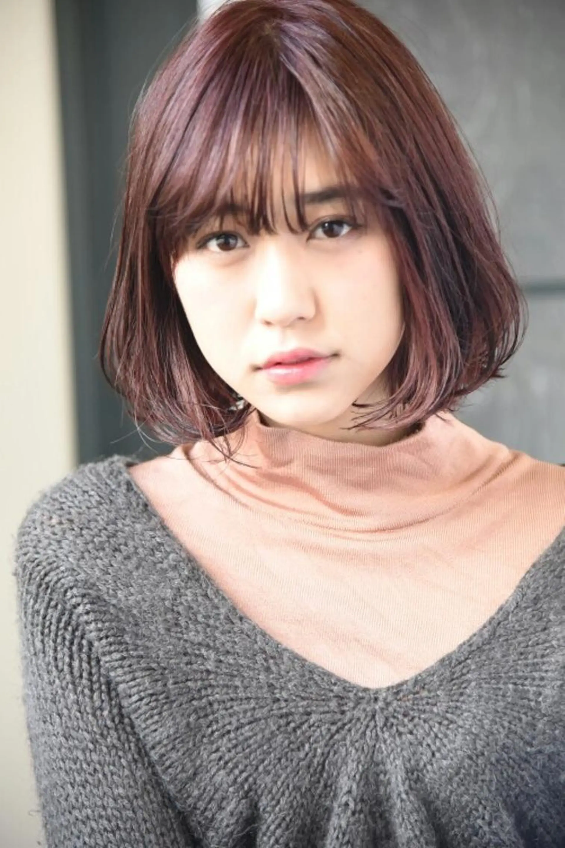 ショート カラー パーマ ピンクカラー バイオレットカラー ボブ カット ヘアカラー トリートメント 30.40代大人 ショート✨️井上雄輝のヘアスタイル