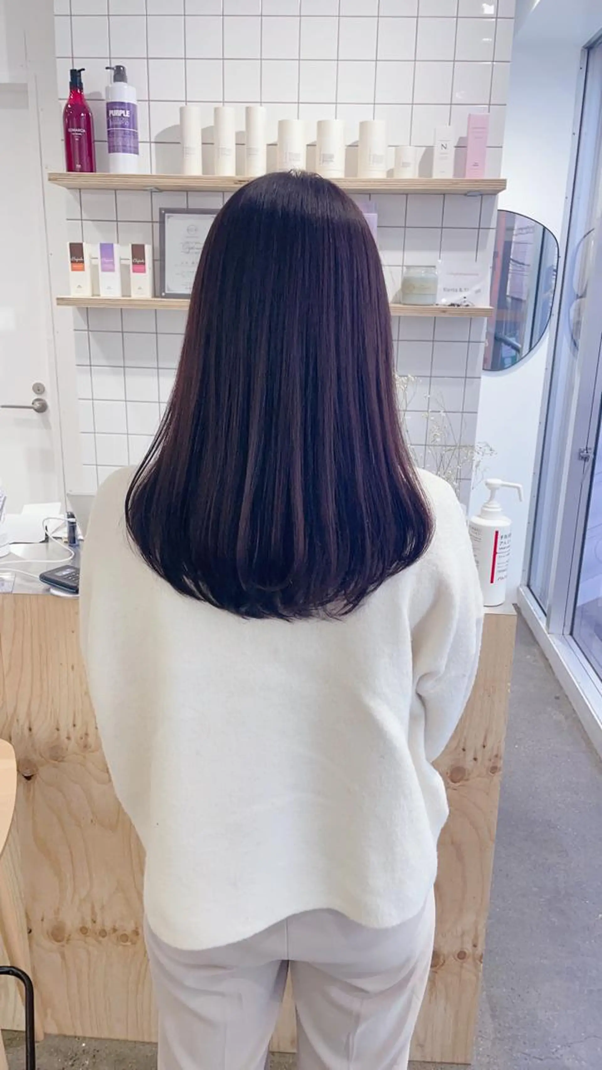 セミロング カラー アディクシーカラー ベージュカラー ブラウンカラー ピンクカラー ピンクベージュ カット ヘアカラー トリートメント ♡🪞韓国スタイル/ MISATO🪞♡のヘアスタイル