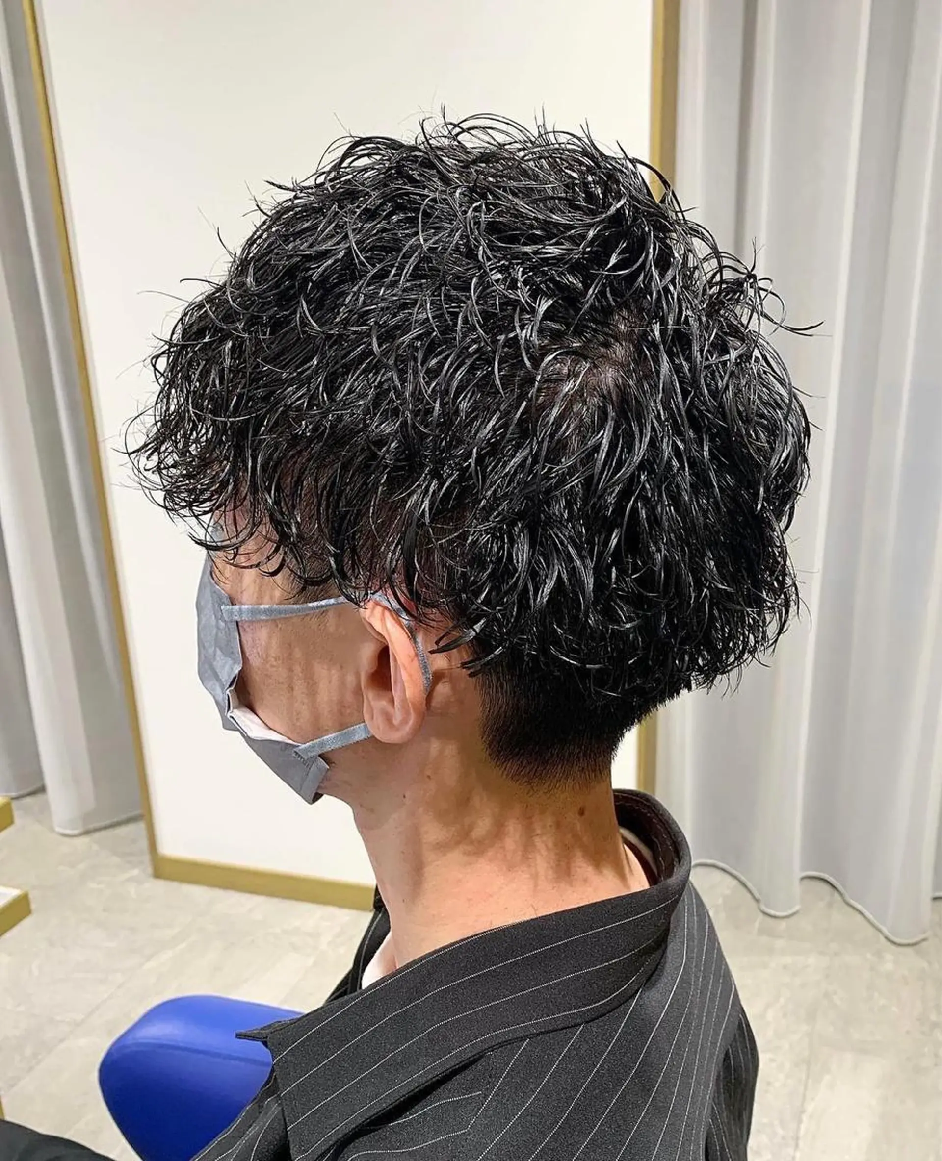 ショート パーマ ヘアアレンジ メンズ メンズパーマ メンズツイストパーマ ツイストスパイラルパーマ 波巻きパーマ スパイラルパーマ メンズパーマ職人 加藤 弘貴のヘアスタイル