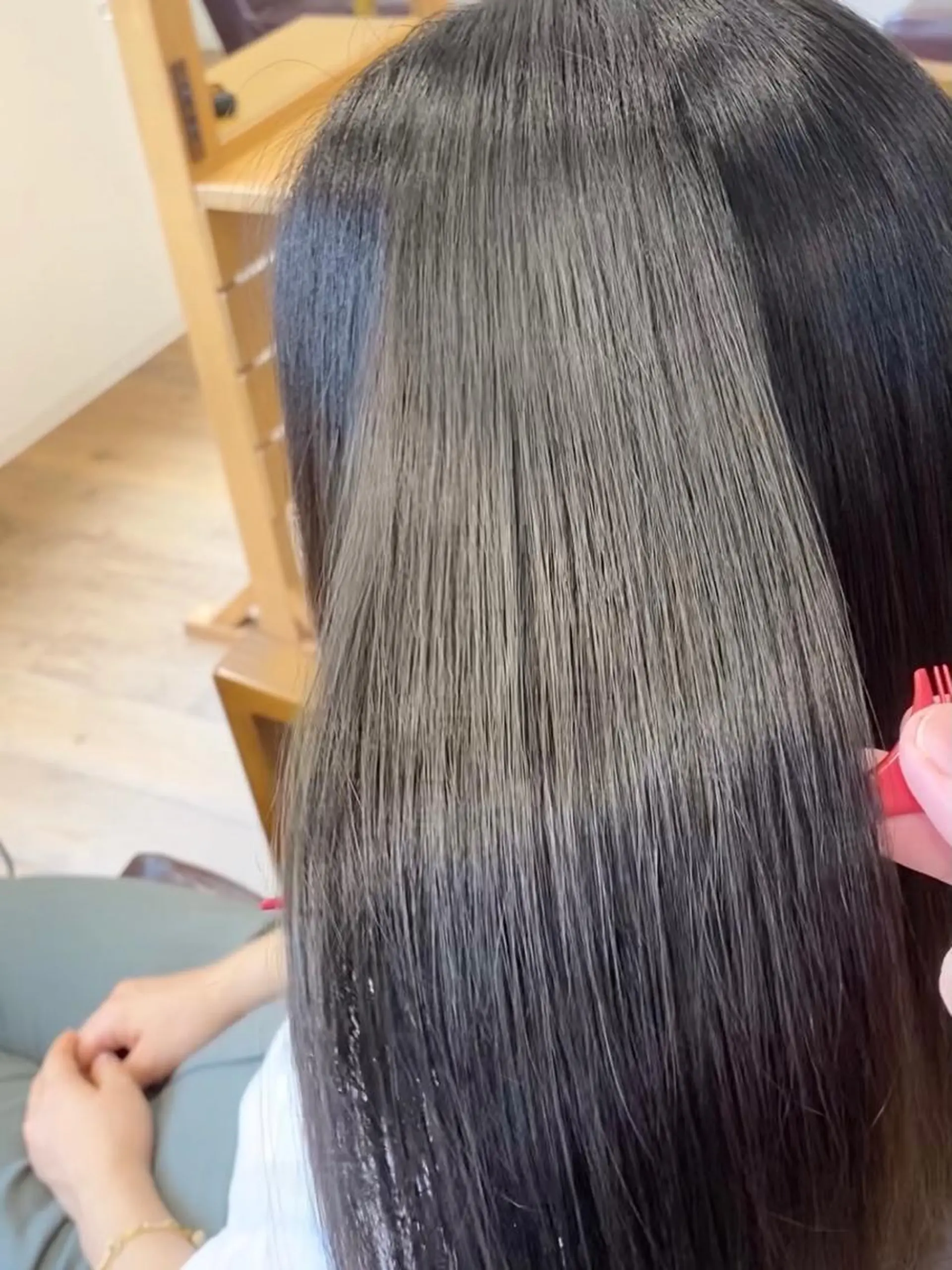 ミディアム カラー バレイヤージュ ブラウンカラー 透明感カラー ハイトーンカラー 髪質改善 ヘアカラー 髪質改善特化KIZU /艶髪研究（京都）のヘアスタイル
