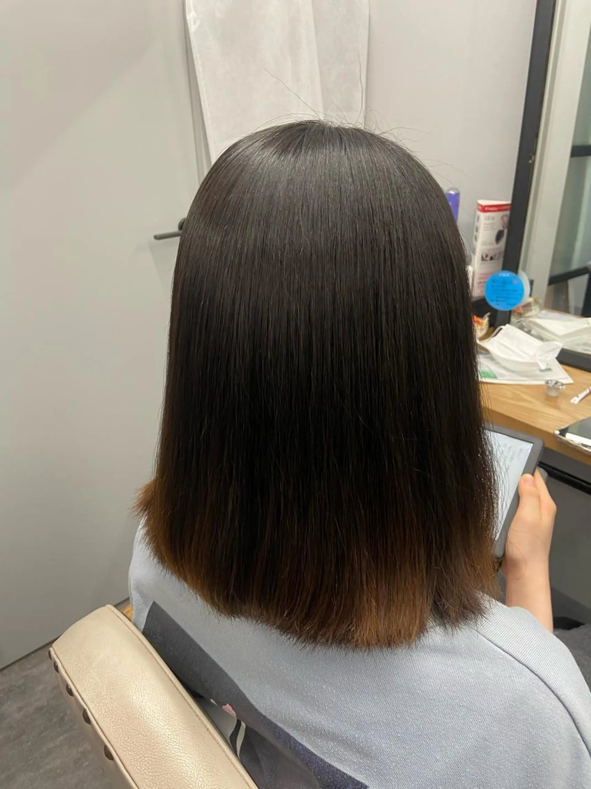 ミディアム 縮毛矯正 トリートメント natsumi / N°ariaのヘアスタイル