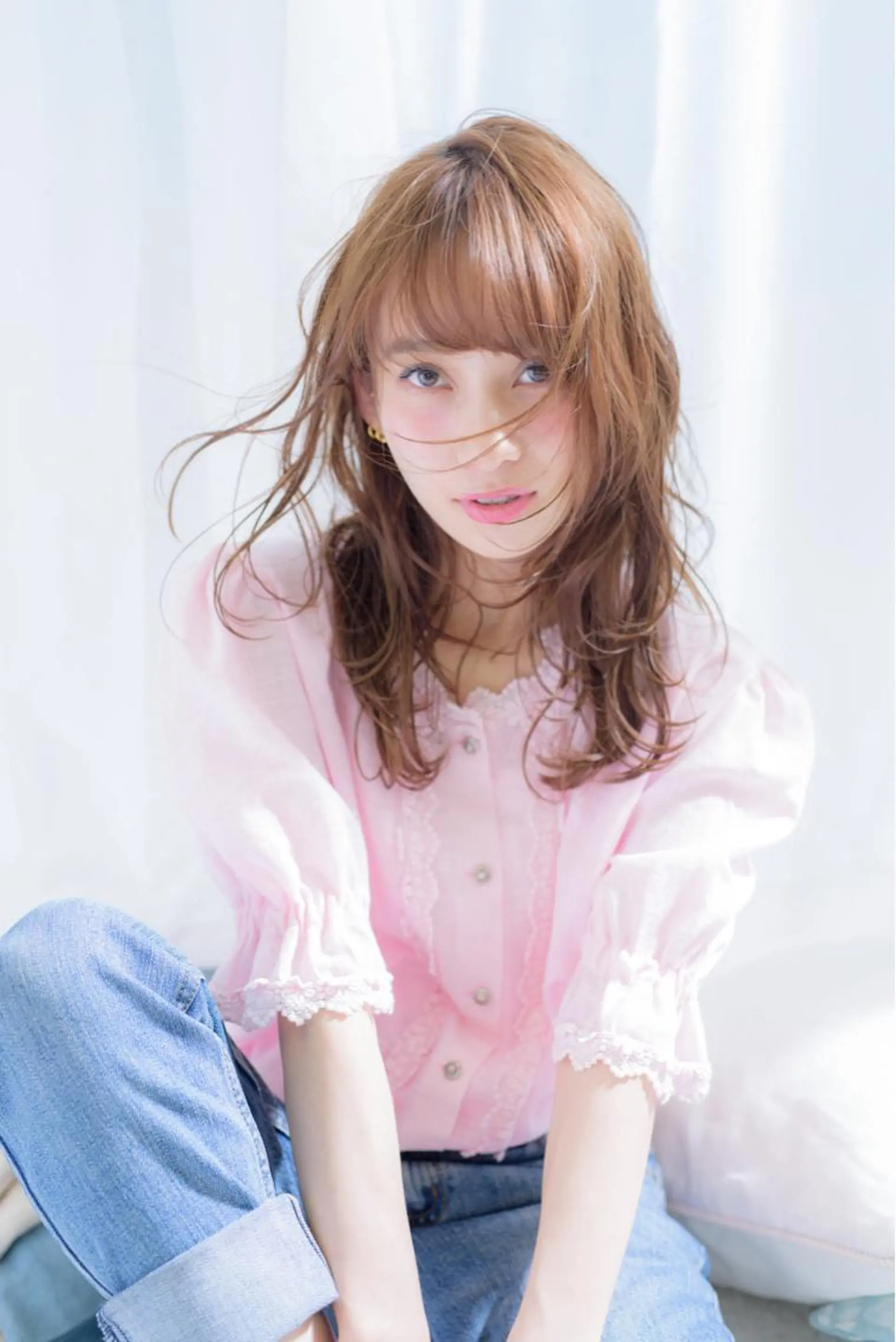 ミディアム セミロング ロング カラー ベージュカラー 透明感カラー ✂︎マンツーマン施術 ａｙｅ✂︎のヘアスタイル