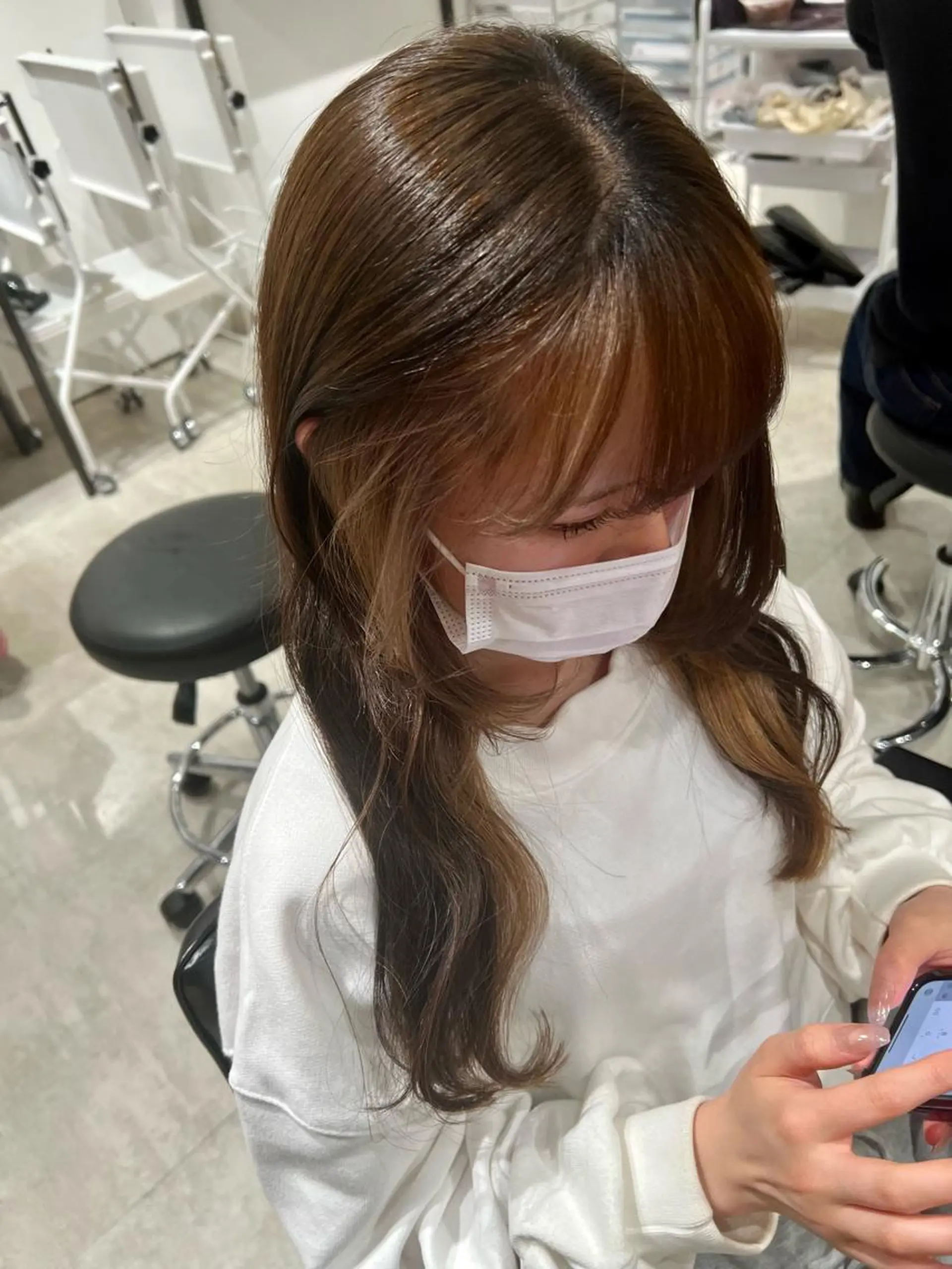 ロング カット ヘアカラー トリートメント 艶髪 mayuka💖のヘアスタイル