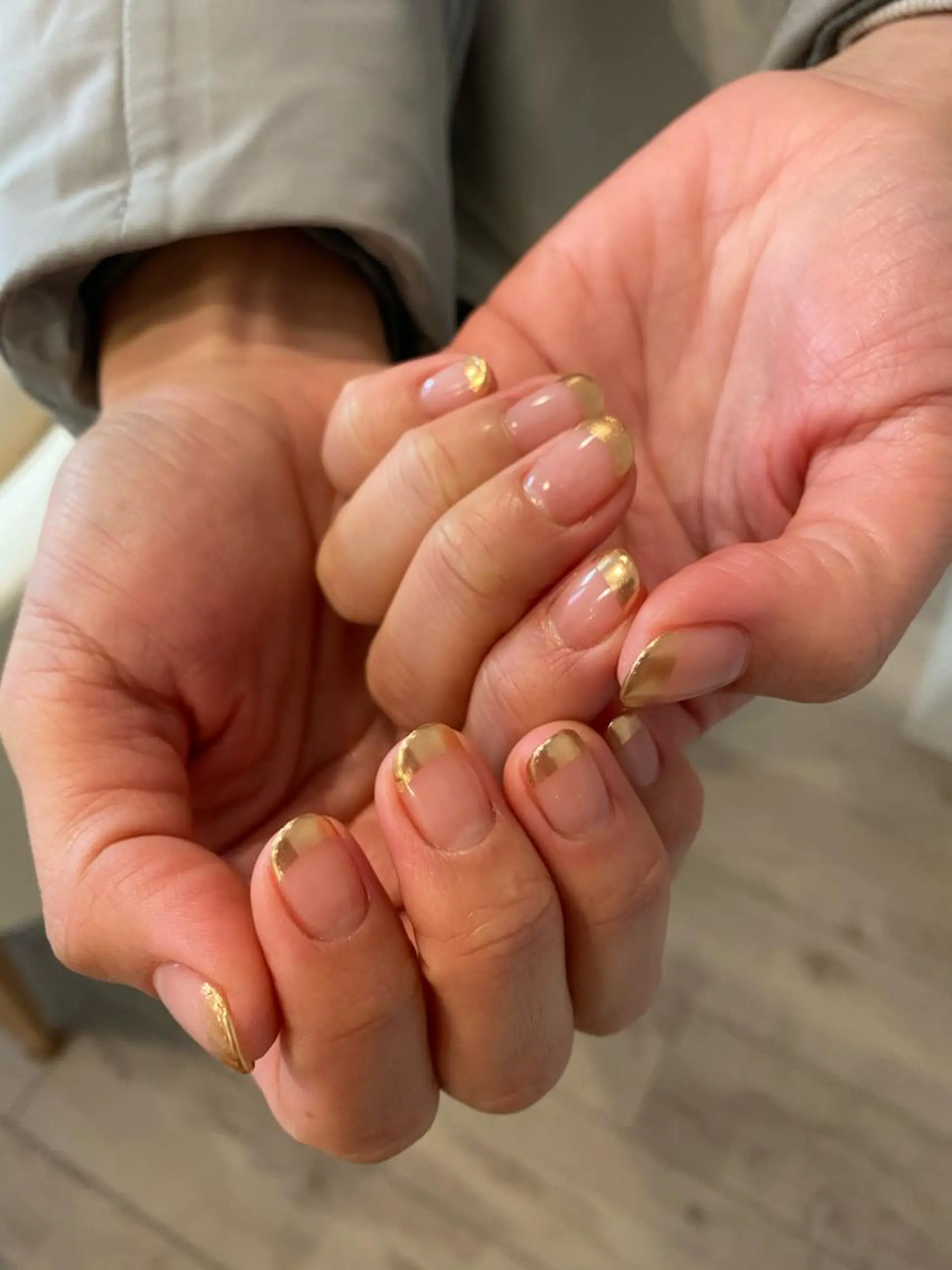 ネイル フレンチネイル ミラーネイル 【LINON】 airiのネイルデザイン