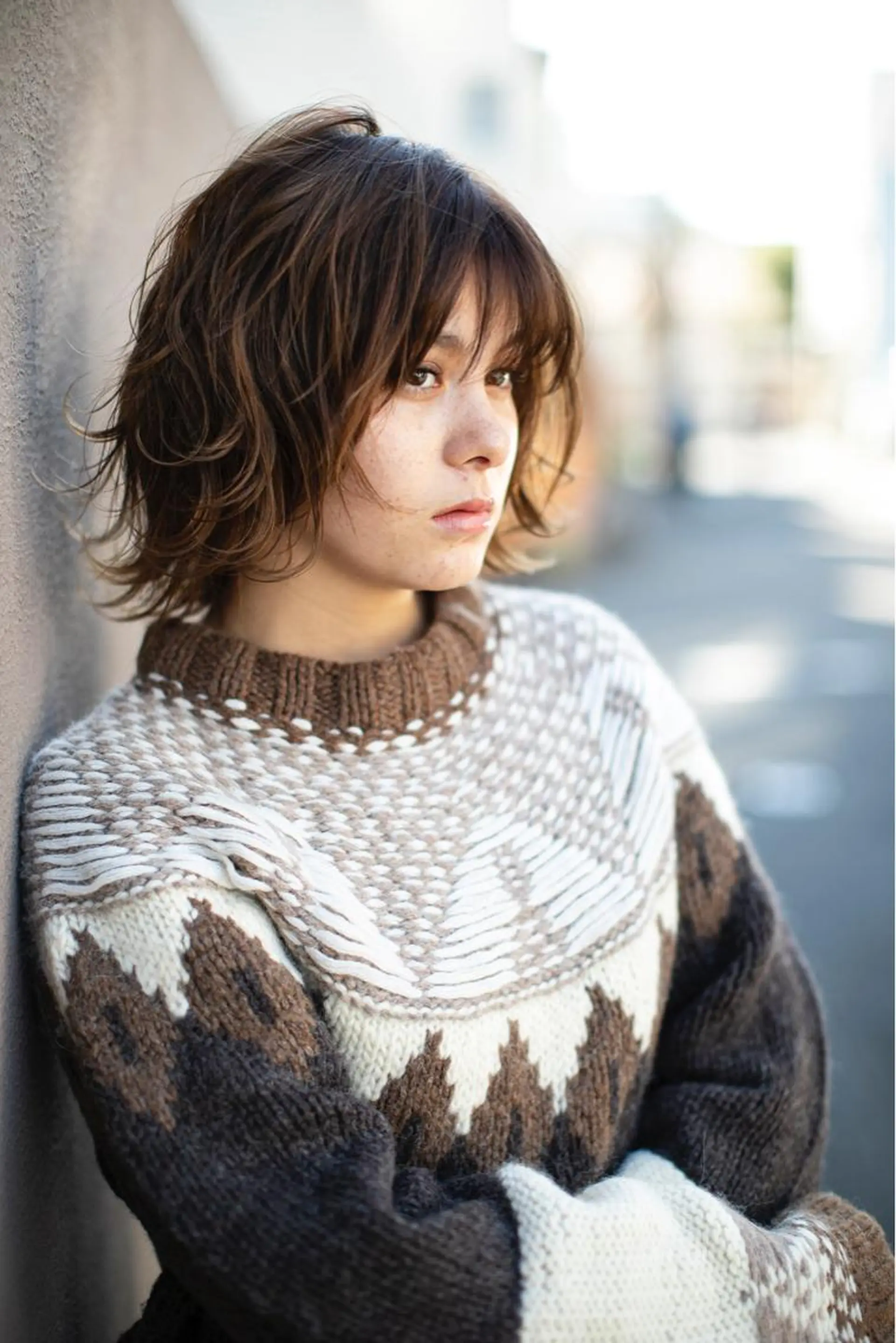 ショート カラー パーマ シンプル+αな デザインを 松崎陸のヘアスタイル