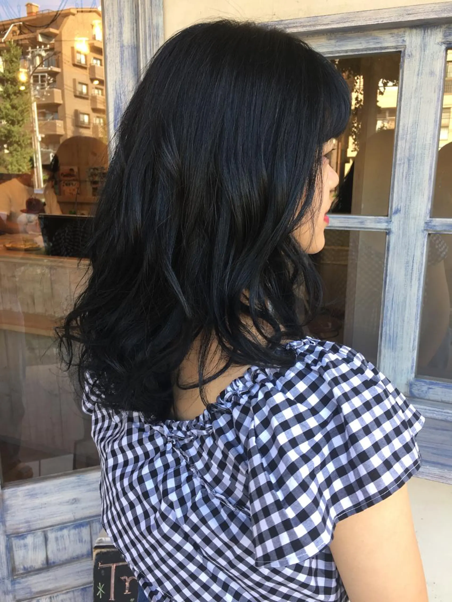 セミロング カラー 井上 日菜乃のヘアスタイル